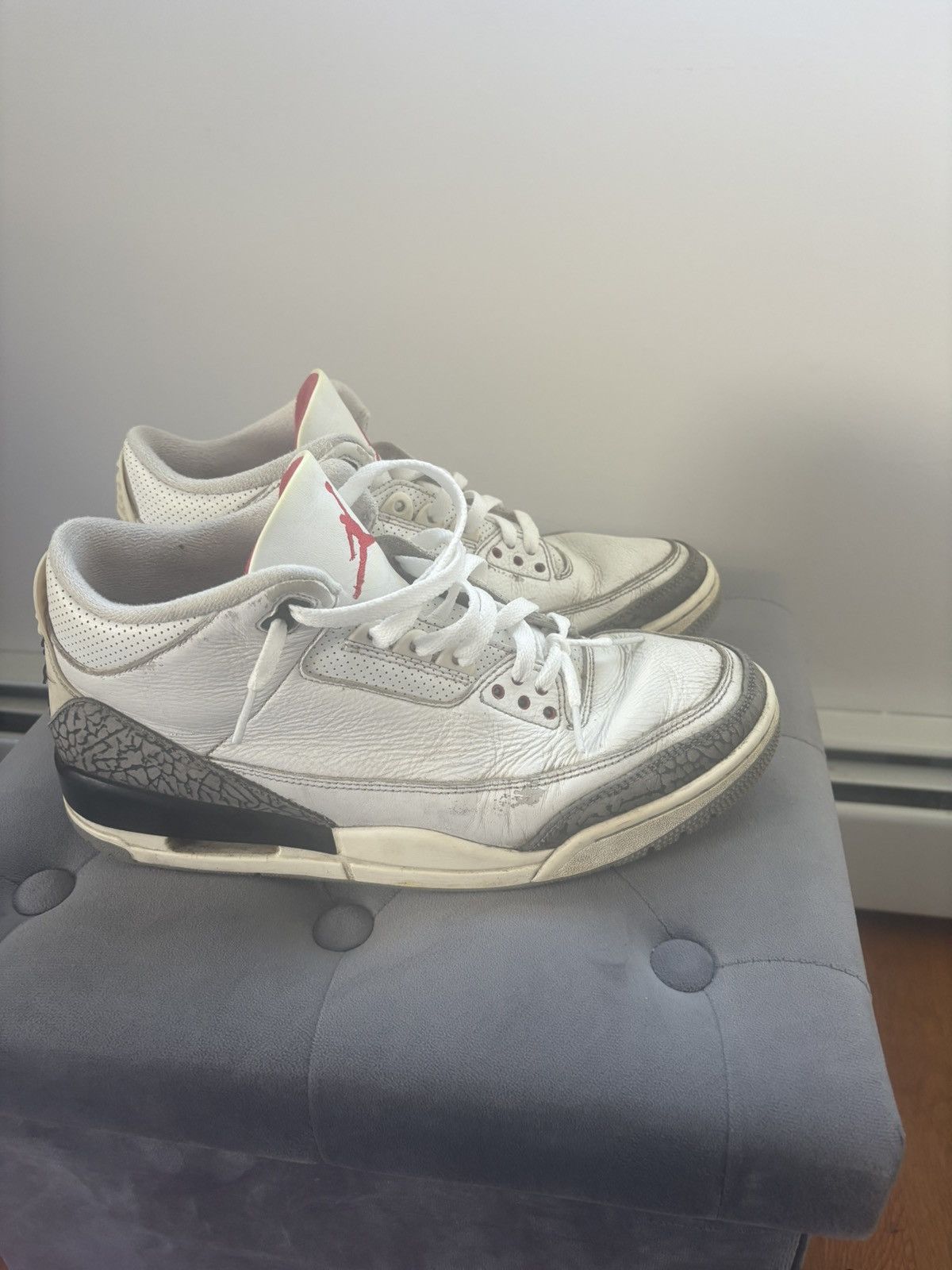 Jordan Brand Air Jordan 3 Retro White Cement Reimagined Size US 11.5 / EU 44-45 - 1 Thumbnail