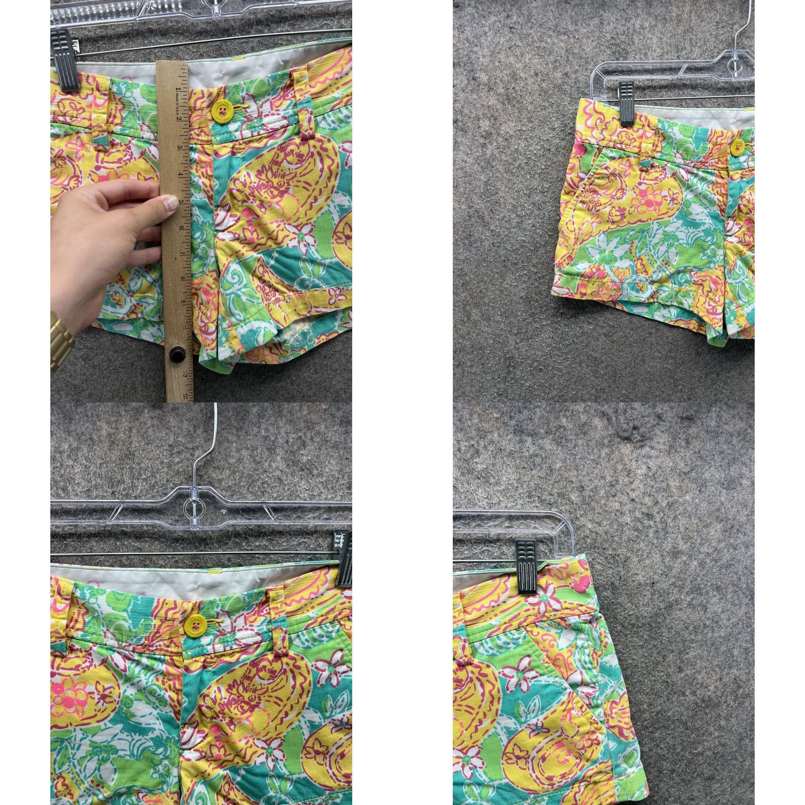 Lilly Pulitzer Lilly Pulitzer Shorts Womens 0 Multicolor Walsh Short Chino Paisley Casual Size 25" / US 0 / IT 36 - 8 Thumbnail