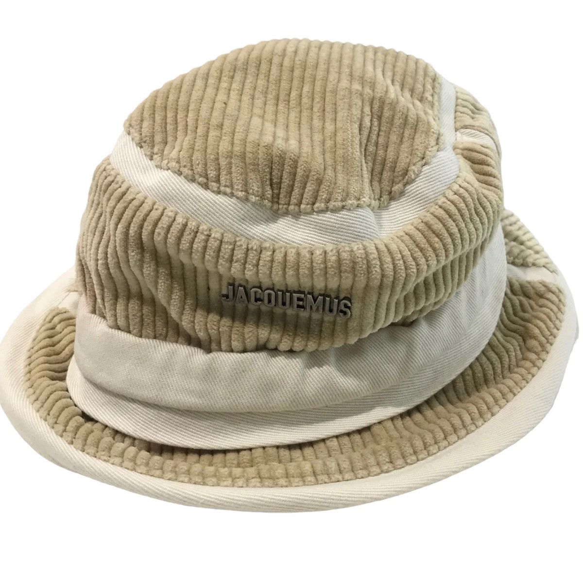 Jacquemus Metal Plated Logo Corduroy Bucket Hat Size ONE SIZE - 1 Thumbnail
