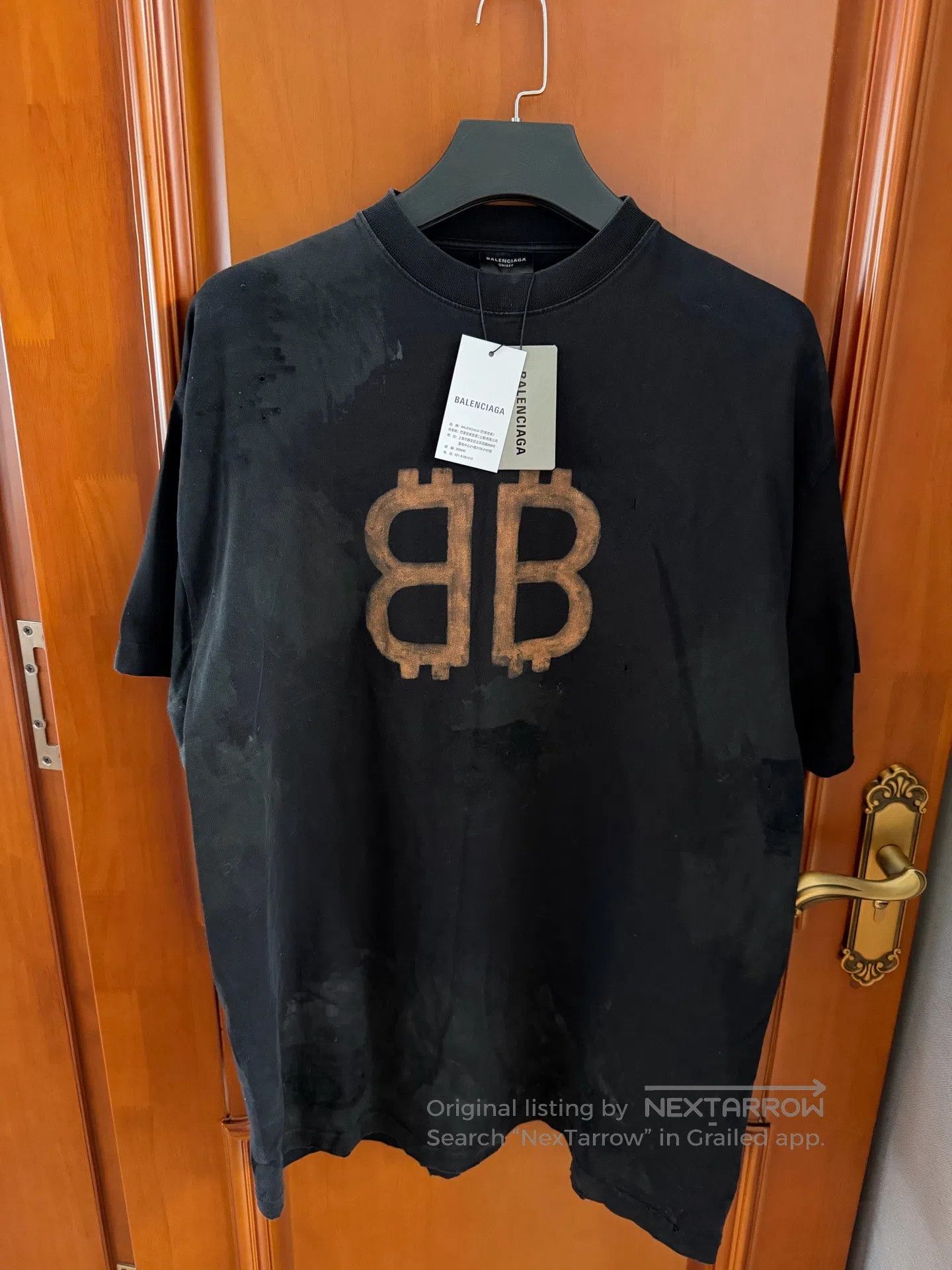 Balenciaga Balenciaga Bitcoin Double B Short Sleeve T-Shirt| Size US L / EU 52-54 / 3 - 1 Thumbnail