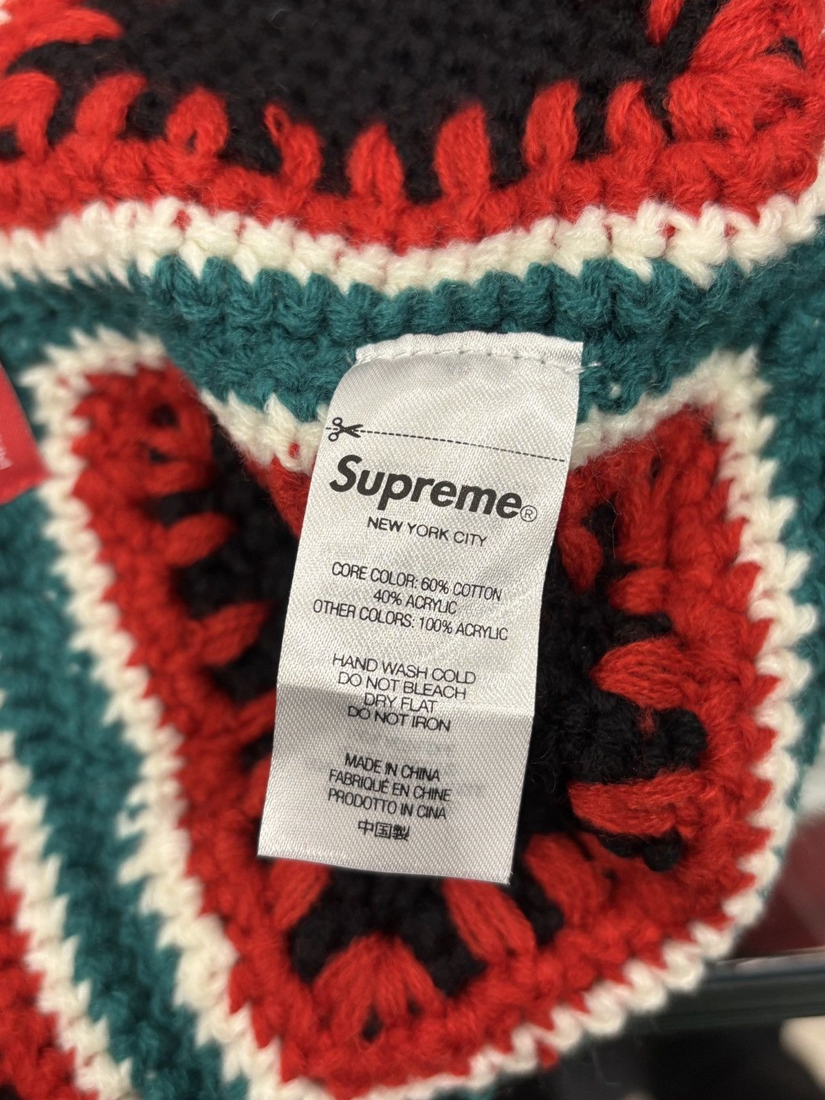 Supreme Supreme Crochet Edge Hat Black Size ONE SIZE - 4 Thumbnail