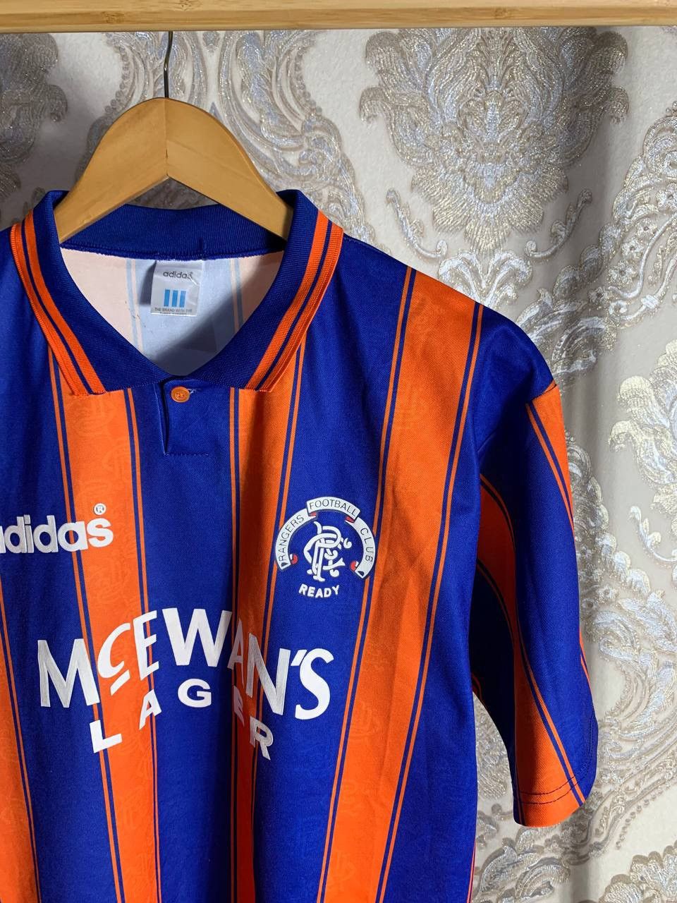 Adidas × Vintage VERY RARE ADIDAS FC RANGERS SCOTLAND SOCCER JERSEY BLOKECORE Size US XL / EU 56 / 4 - 2 Thumbnail