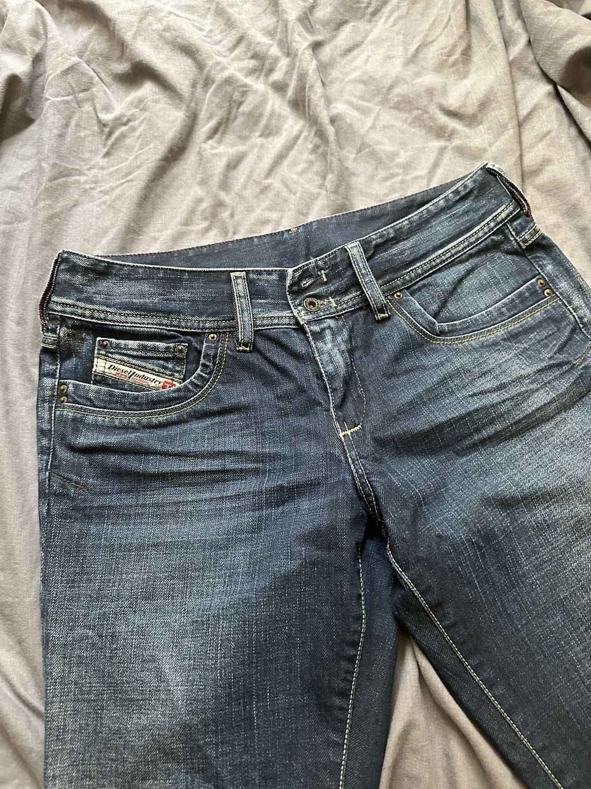 Diesel FLARED💥 JUNYA WATANABE BALENCIAGA STYLE DOUBLE BUTTON JEANS Size US 29 - 2 Thumbnail