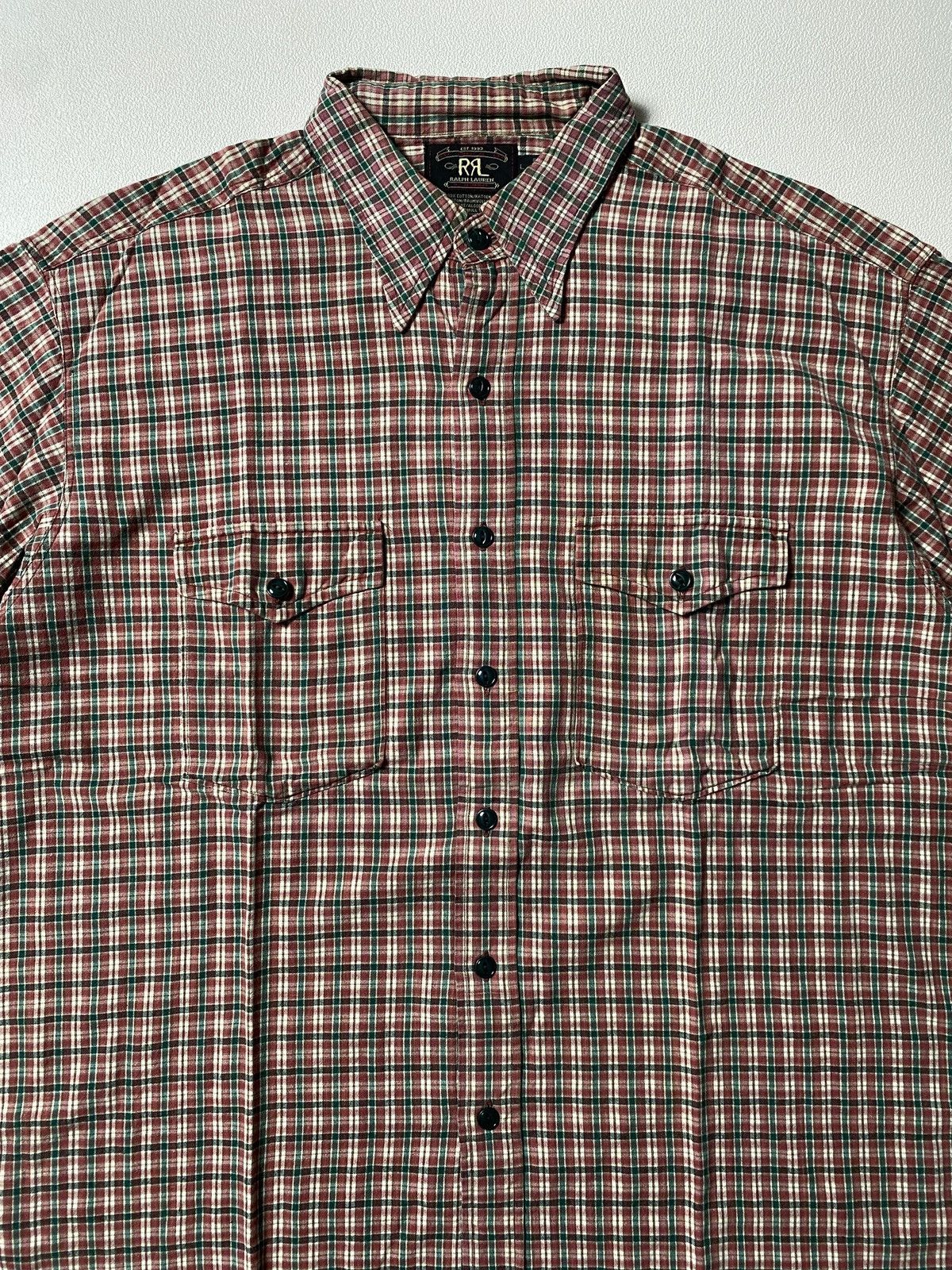 RRL Ralph Lauren 🪎Vintage Rare RRL Three Stars Double RL Shirt Ralph Lauren Size US L / EU 52-54 / 3 - 2 Thumbnail
