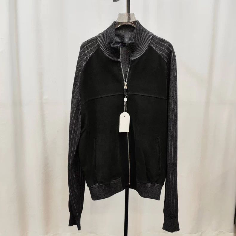 Louis Vuitton LV Suede Knit Jacket XXL Gray - dmc Size US XXL / EU 58 / 5 - 1 Thumbnail