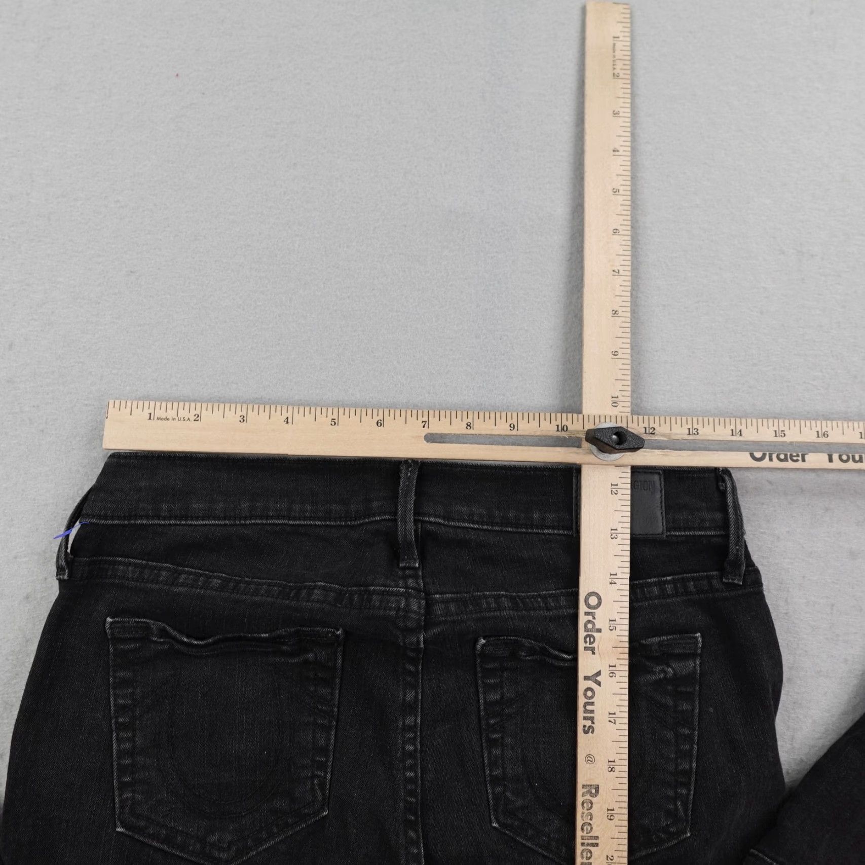 True Religion True Religion Jeans 29 Black Halle Mid Rise Super Skinny Moto Ankle Zip Womens Size 29" - 7 Thumbnail