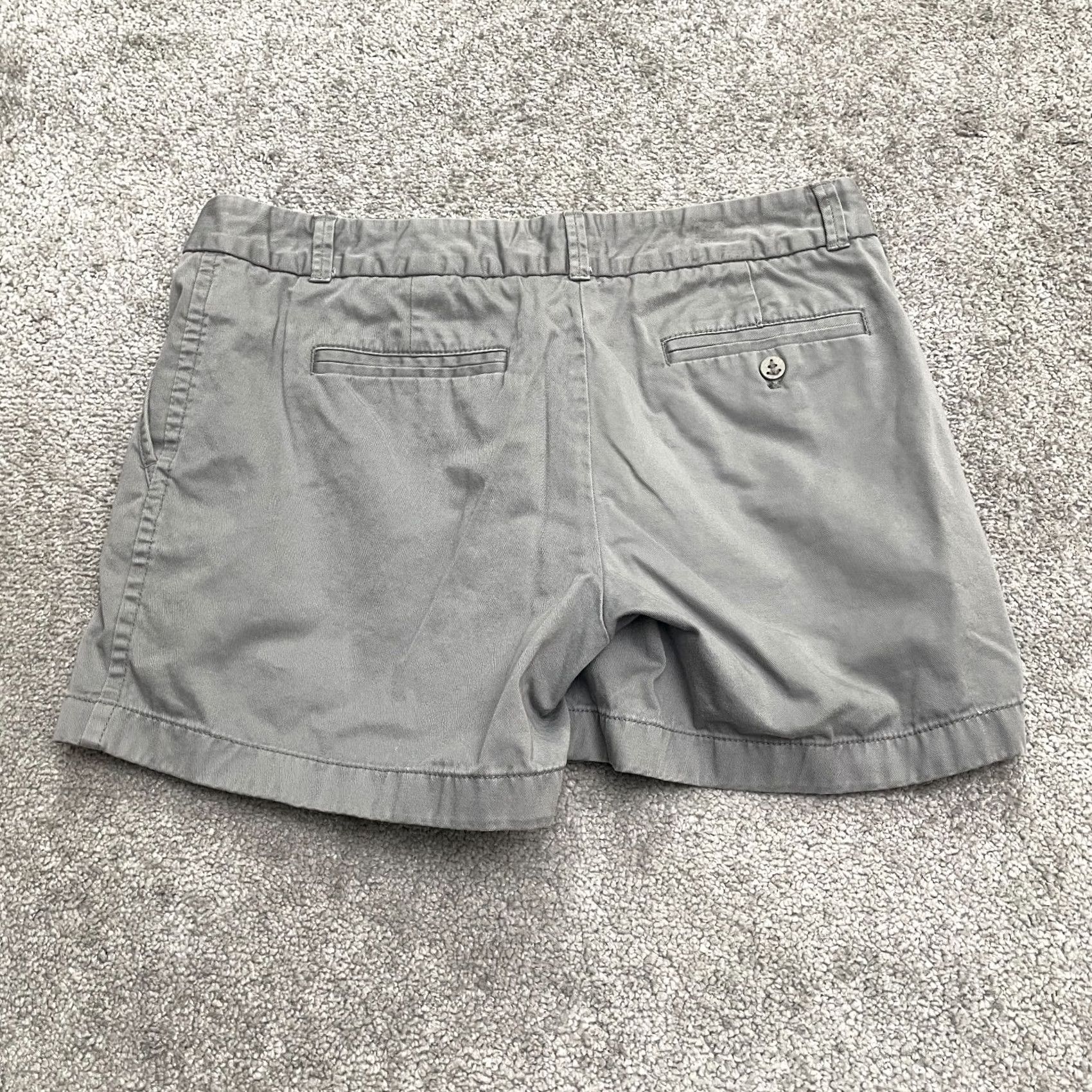 J.Crew J.CREW City Chino Shorts Womens 10 Gray Cotton Twill Casual Outdoor Zip Front Back Pocket Slim Breathable Stretch Size 32" / US 10 / IT 46 - 2 Thumbnail