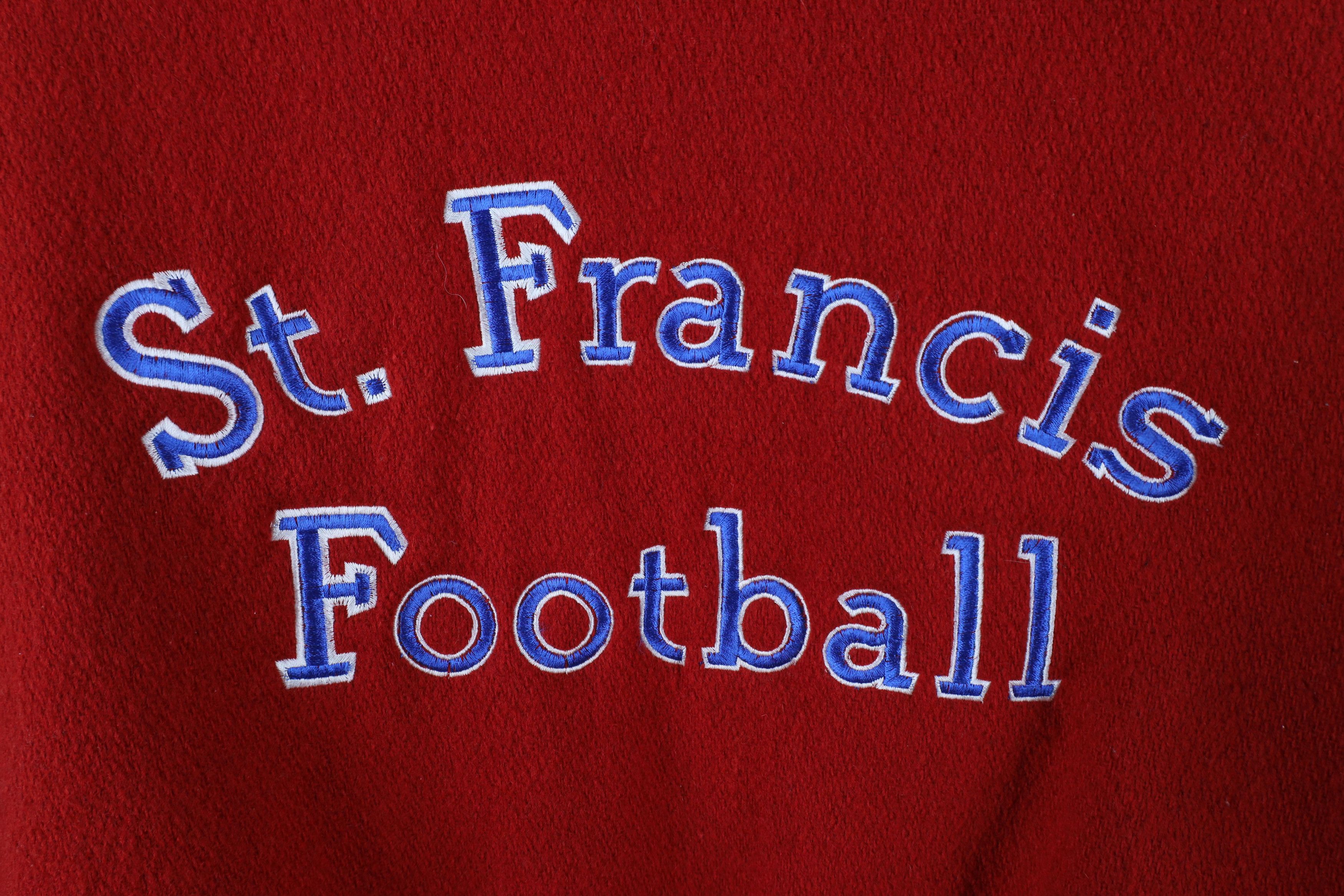 Vintage Vintage 90s Wool Leather St Francis Football Varsity Jacket Size US L / EU 52-54 / 3 - 12 Thumbnail