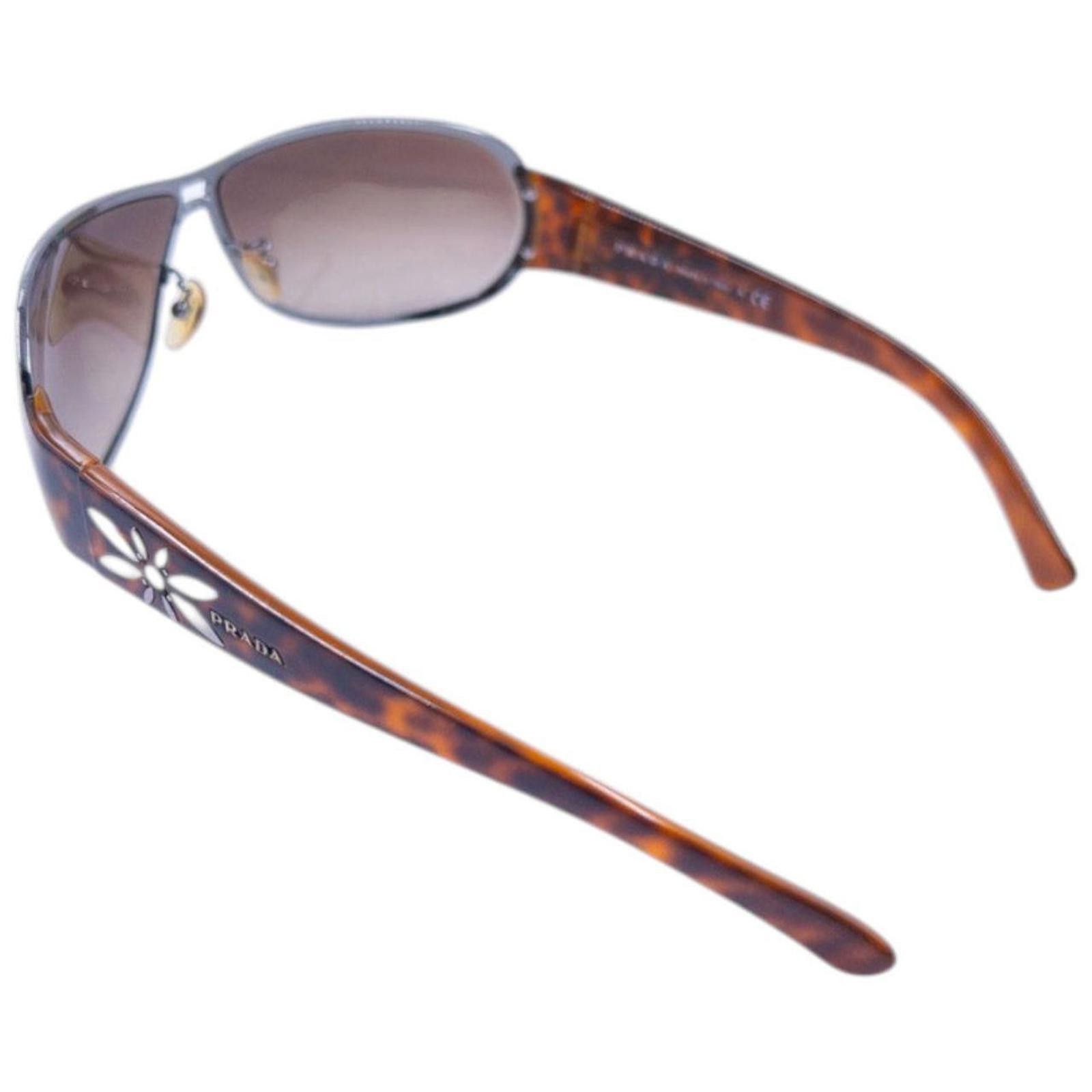 Prada Vintage Prada FlowerTortoise Shell Sunglasses Size ONE SIZE - 4 Thumbnail