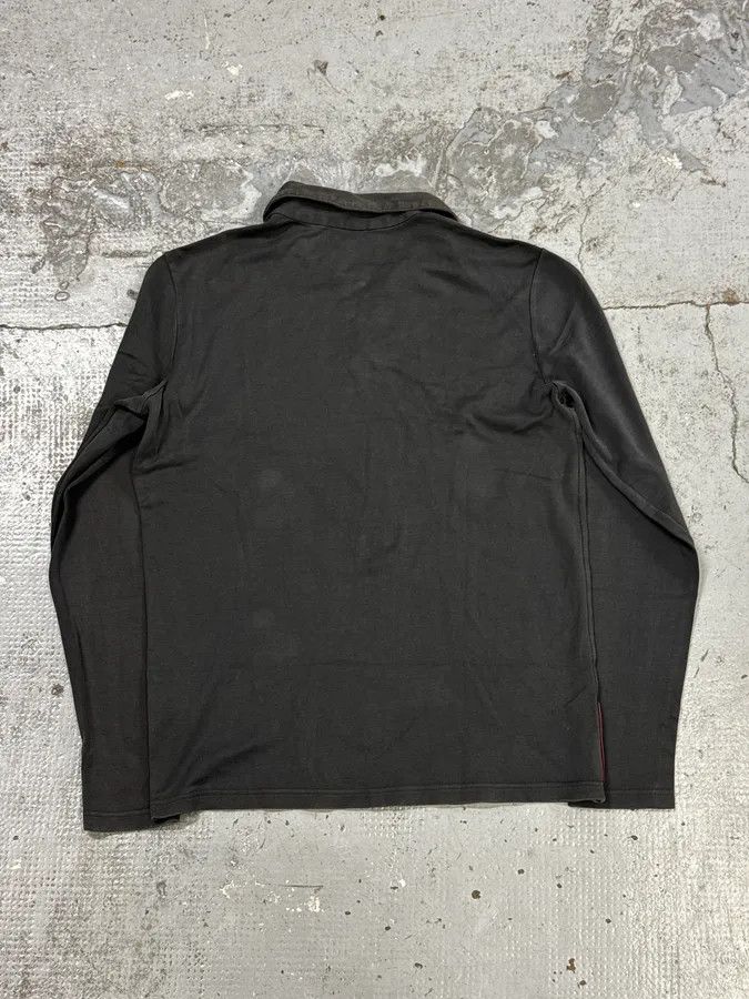 Prada 2000s Prada Linea Rossa Grey Classic Longsleeve Polo Size US S / EU 44-46 / 1 - 4 Thumbnail