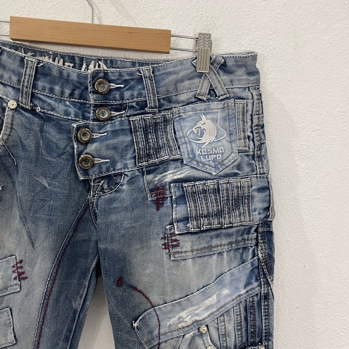 Seditionaries Vintage Cosmo Lupo Punk Style Distressed Denim Size US 33 - 2 Thumbnail