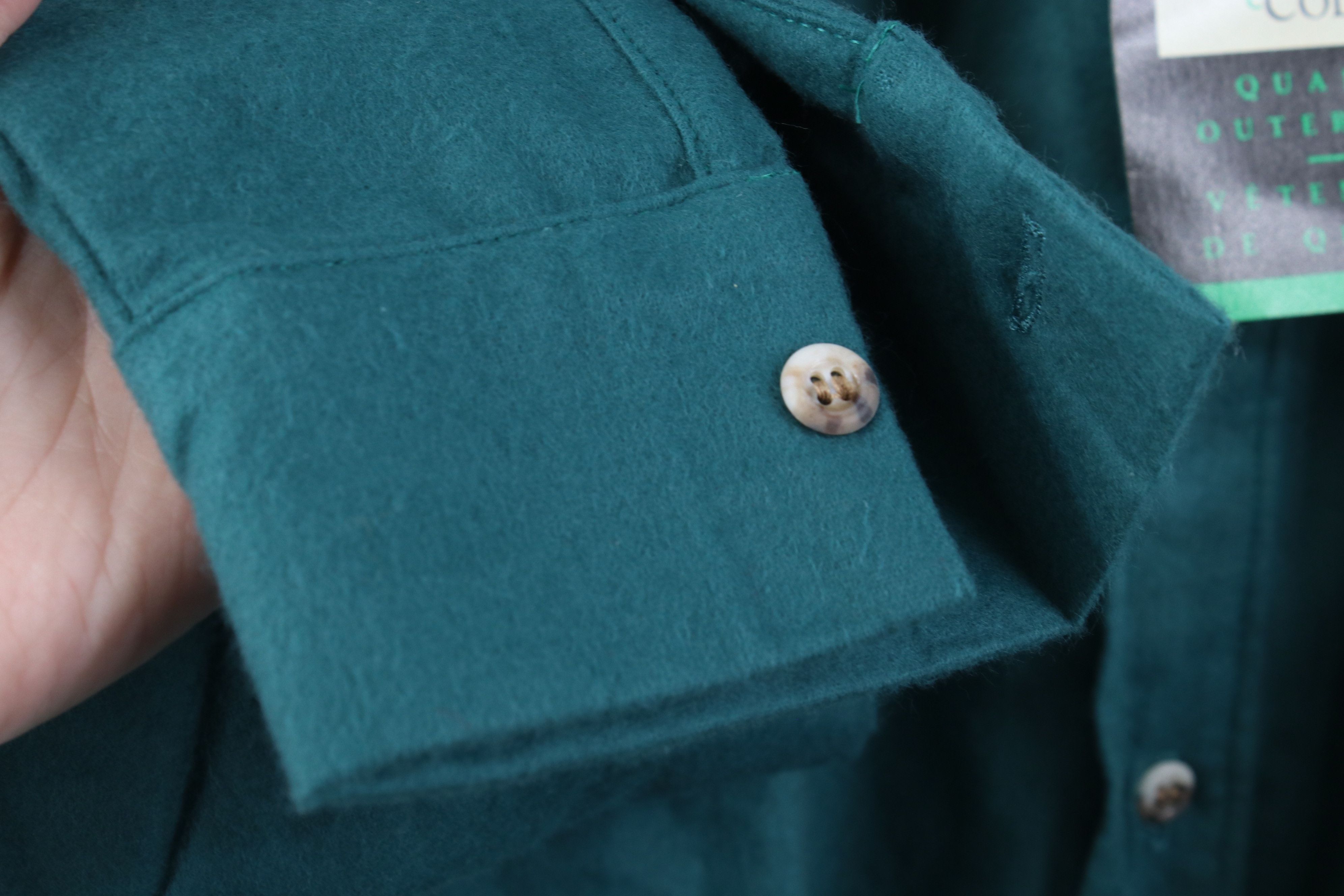 Vintage Deadstock Vintage 70s 80s Cloth Button Shirt Green USA Size US XL / EU 56 / 4 - 10 Thumbnail