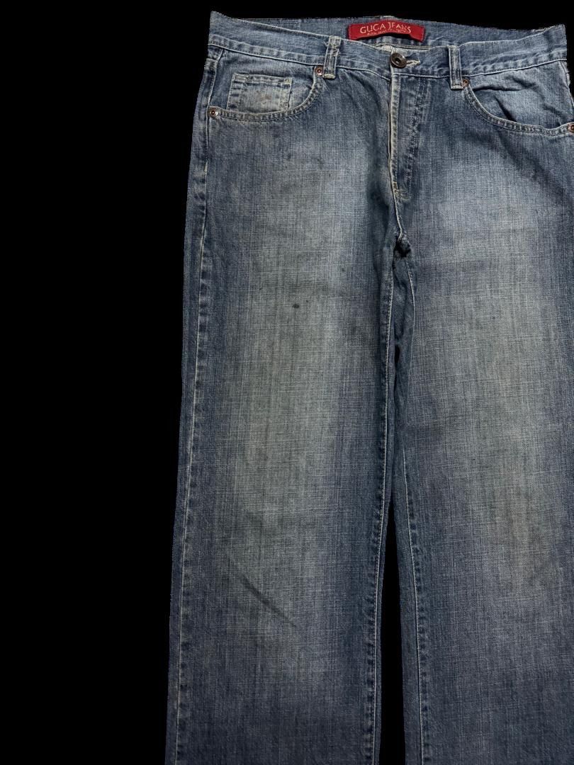 Japanese Brand BAGGY Guga 🇯🇵 Jeans Rusty Mudwash Sick Style Distressed Jean Size US 33 - 4 Thumbnail