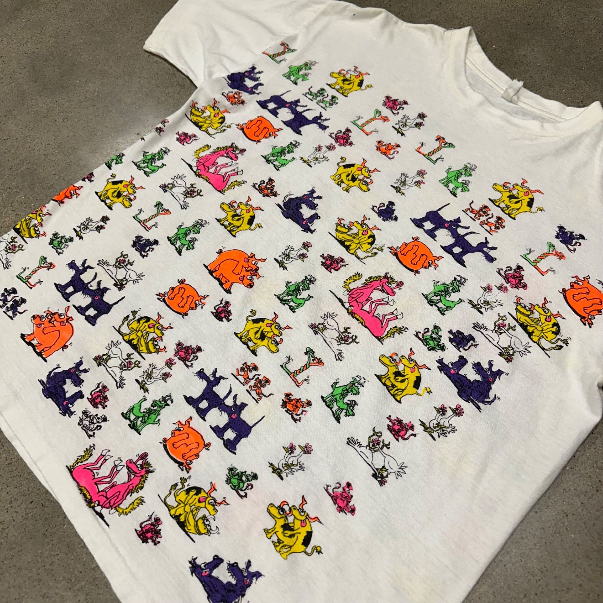 Vintage Vintage All Over Print Animal Sex Joke Shirt Size US L / EU 52-54 / 3 - 2 Thumbnail
