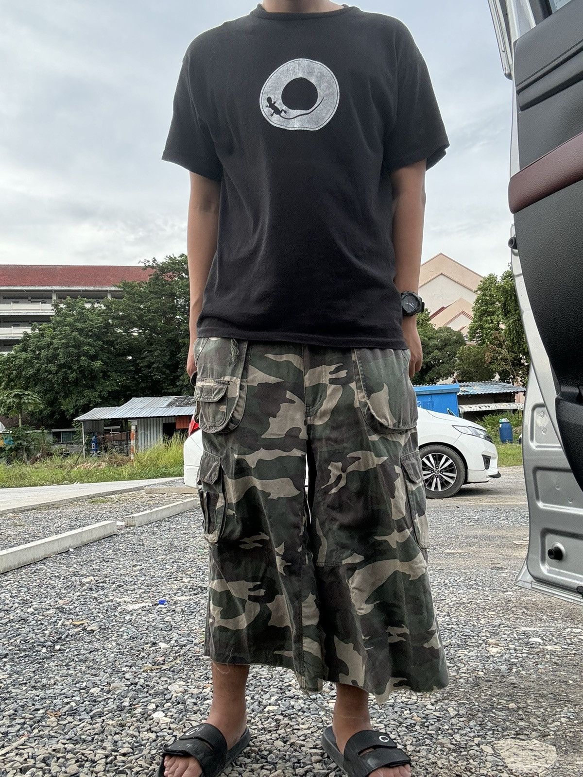 Vintage Faded Military Camo Cargo Shorts Size US 33 - 1 Thumbnail