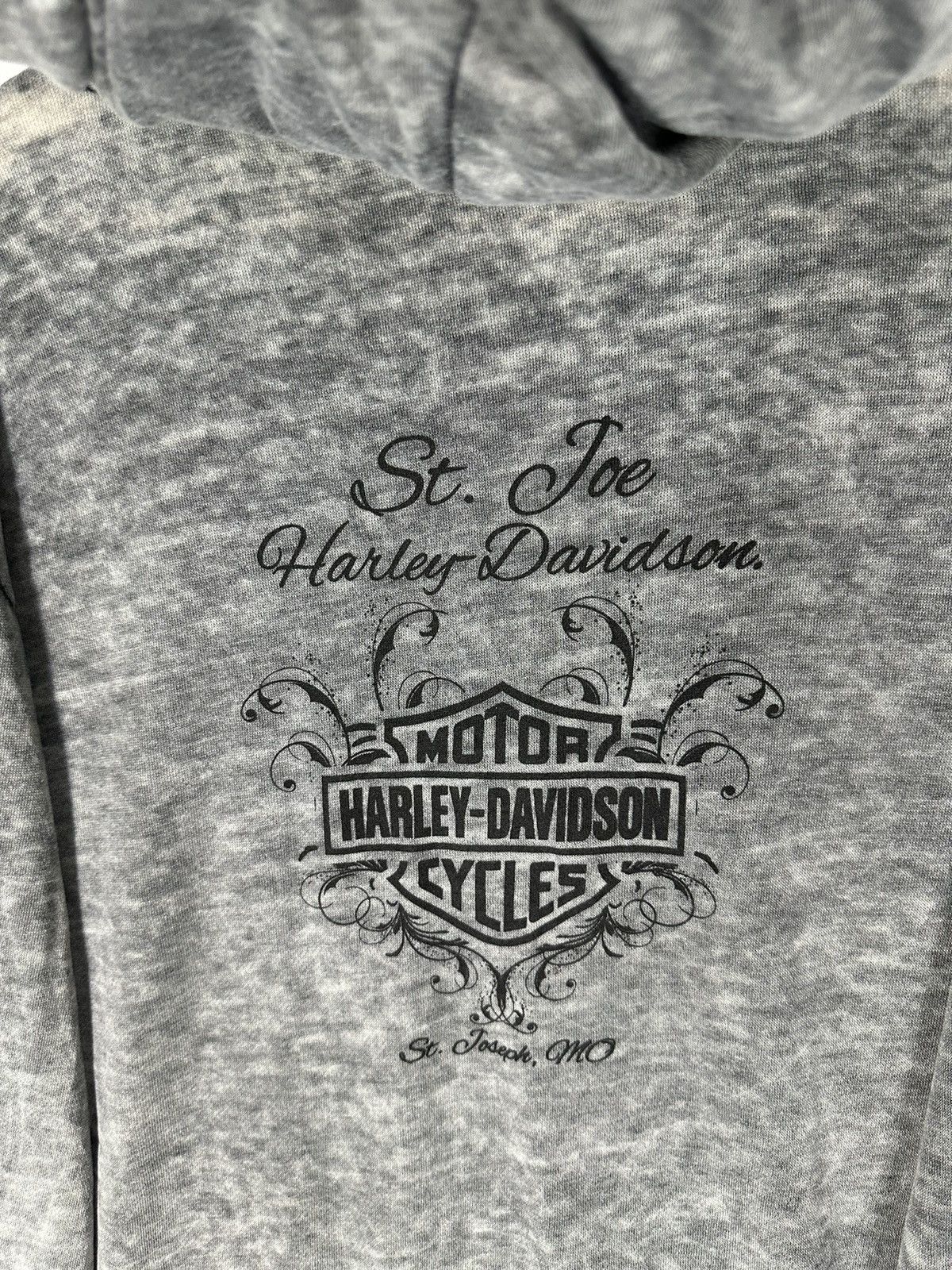 Harley Davidson × Vintage Vtg Harley-Davidson Print Skull Hoodie Sweatshirt Size US M / EU 48-50 / 2 - 9 Thumbnail
