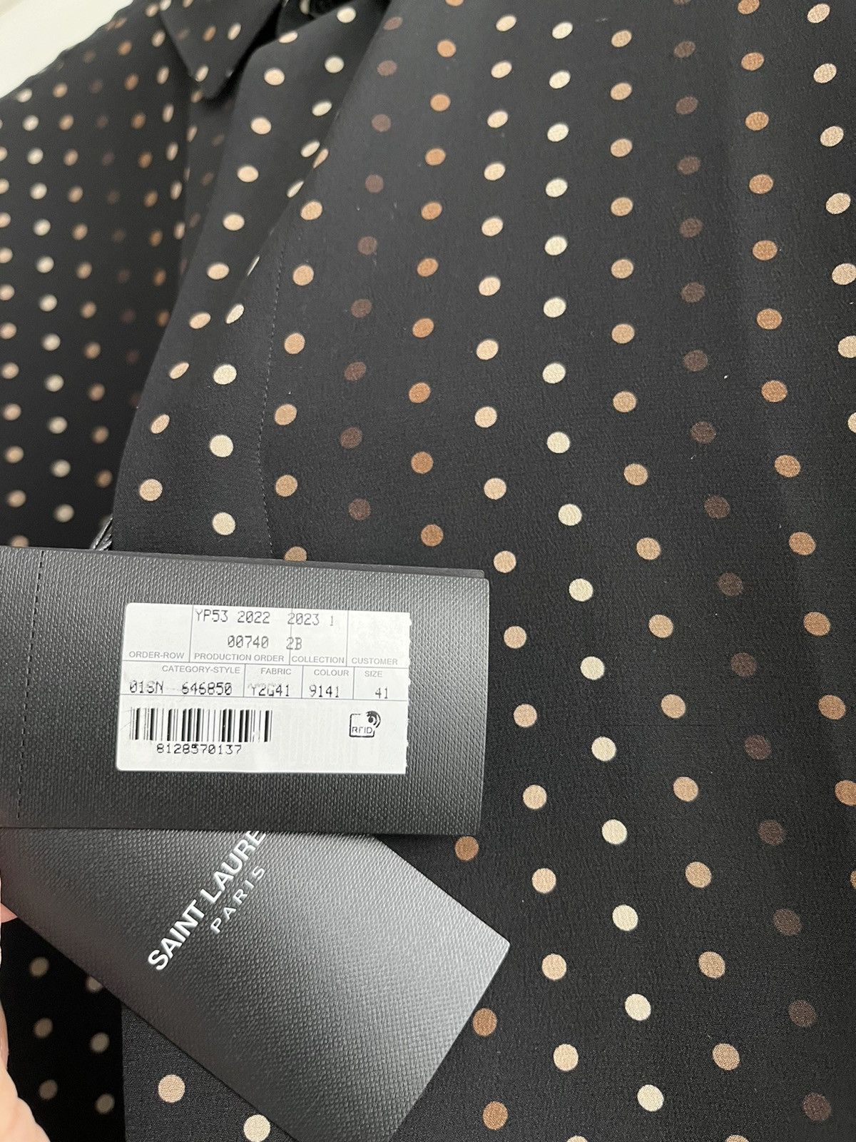 Saint Laurent Paris Saint Laurent Super Runway Silk Shirt Brand New Rare Size US L / EU 52-54 / 3 - 7 Thumbnail