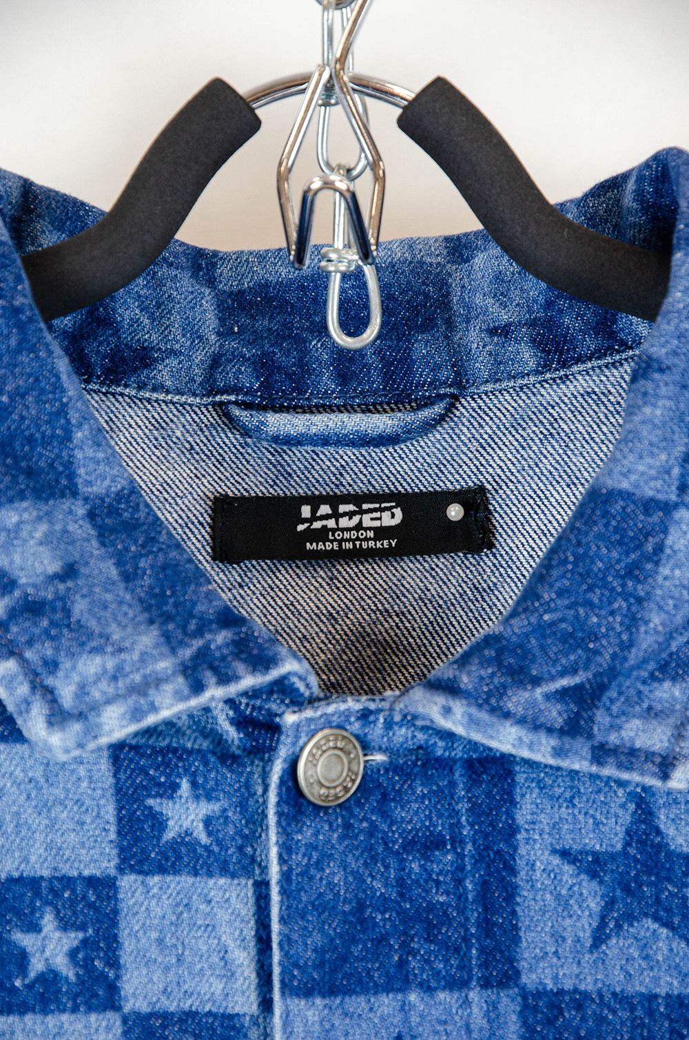 Jaded London Jaded London Star Check Denim Workwear Jacket – Size XL Size US XL / EU 56 / 4 - 6 Thumbnail