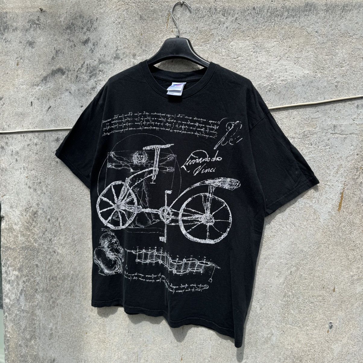 Japanese Brand Vintage Leonardo da Vinci Printed Tshirt Art Hoe 00s Washed Size US S / EU 44-46 / 1 - 7 Thumbnail