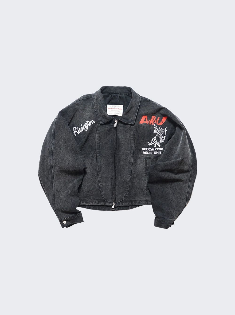 RRR-123 RIVINGTON roi Rebis Apocalypse Relief Rose Trucker Jacket Size US L / EU 52-54 / 3 - 1 Thumbnail