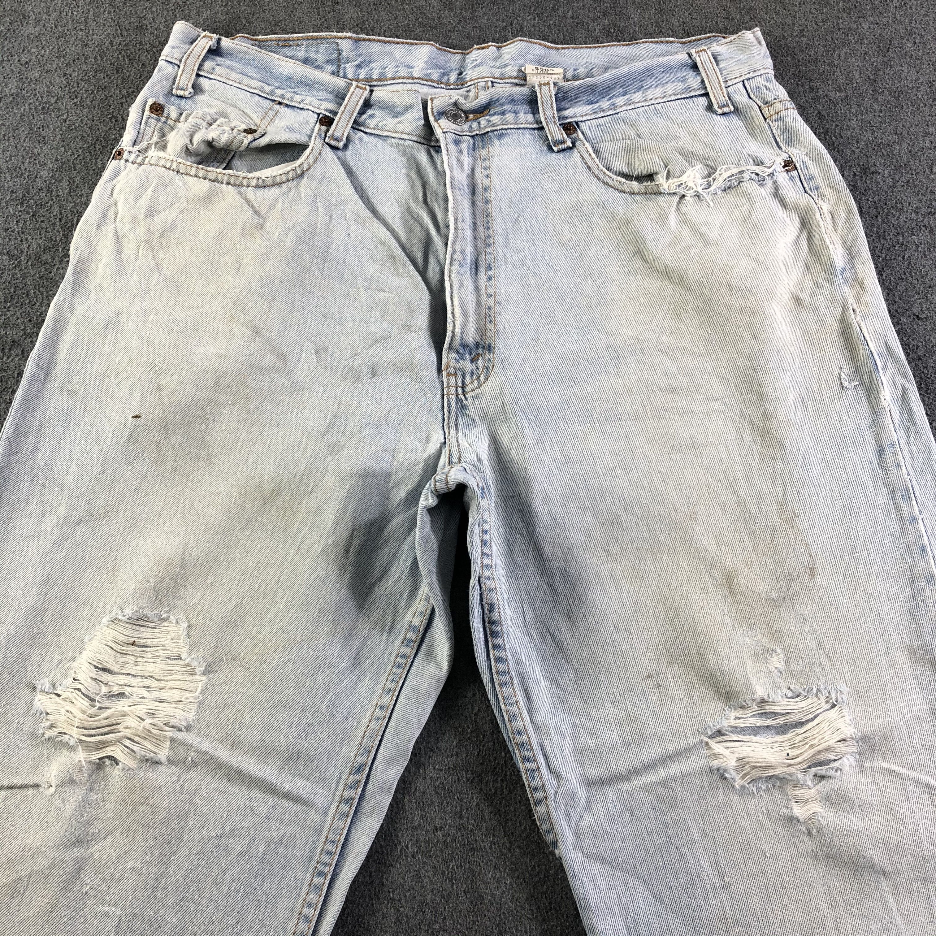 Levi's 90s Vintage Light Wash Levis 550 Jeans-J4257 Size US 38 / EU 54 - 3 Thumbnail