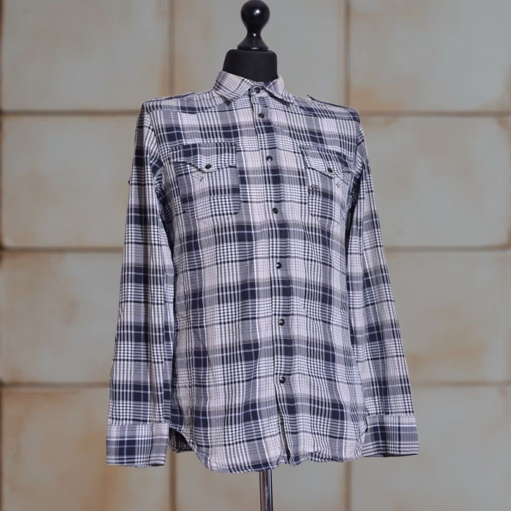 G-Star G-Star Men's Check Long Sleeve Counter Shirt Zip/Snap Size L Size US L / EU 52-54 / 3 - 1 Thumbnail