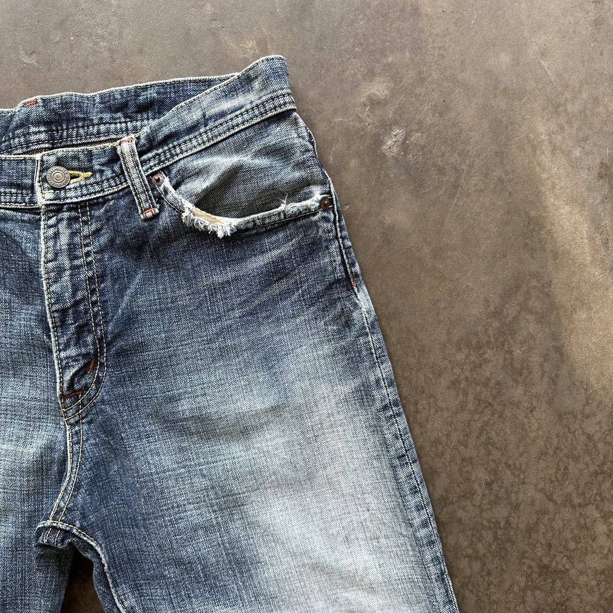 Japanese Brand Vintage GLHEART Distressed Faded Denim Jean Pant W30 Size US 30 / EU 46 - 5 Thumbnail
