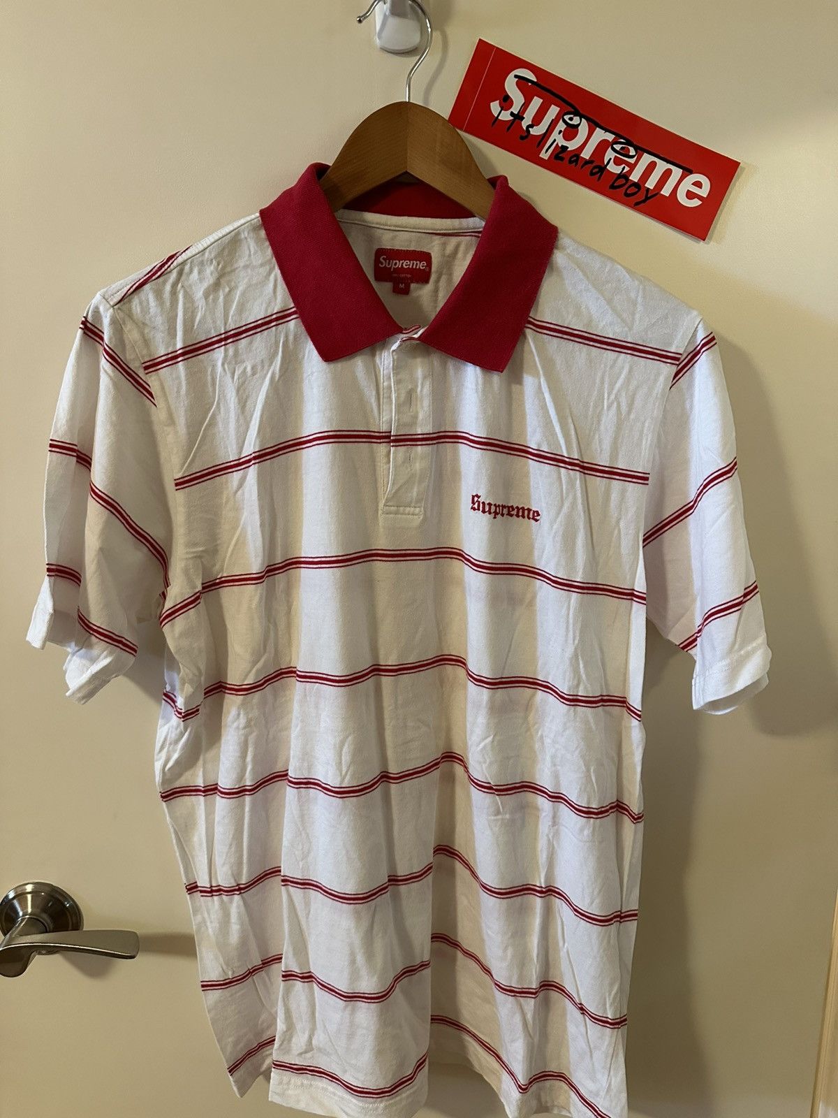 Supreme Striped Polo | Grailed