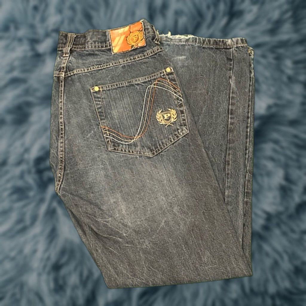 Phat Farm VINTAGE Phat Farm Jeans Baggy Skater Grunge Y2K VTG Mens 38 Distressed Wide-Leg 38x32 Jeans Distressed Mens Size US 38 / EU 54 - 1 Thumbnail