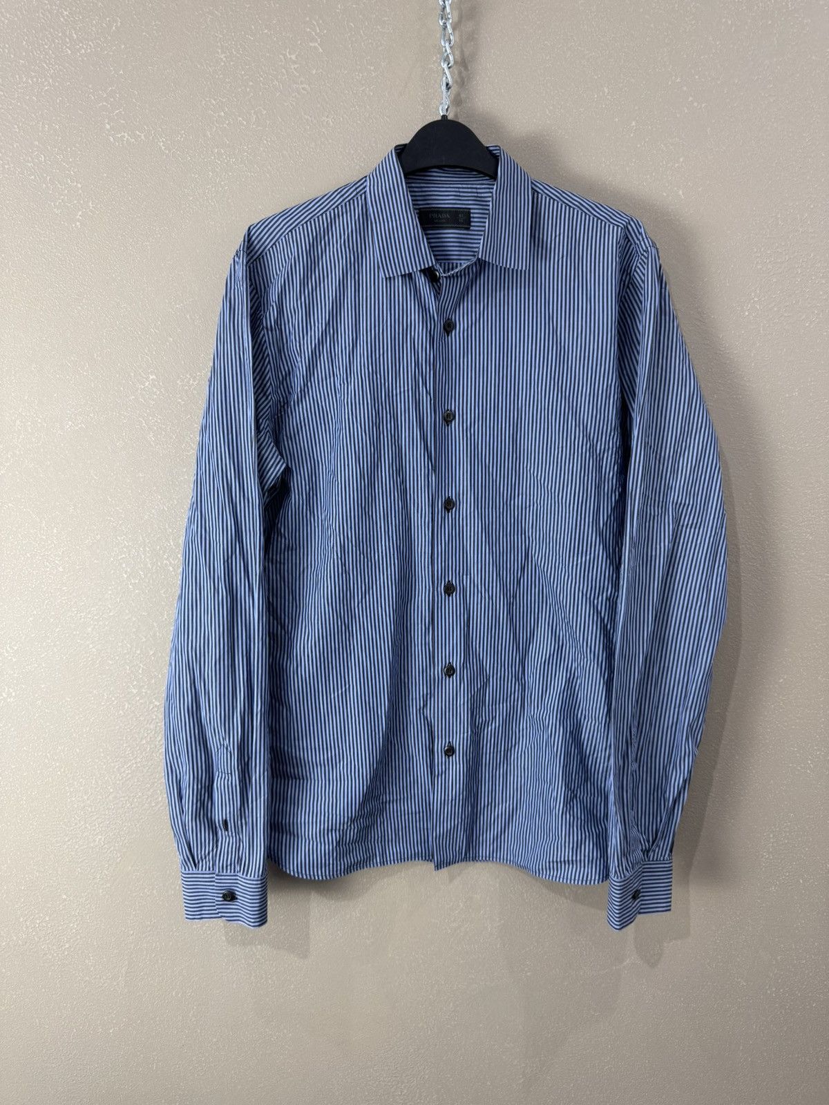 Prada Prada striped longsleeve shirt button up pink Size US L / EU 52-54 / 3 - 1 Thumbnail