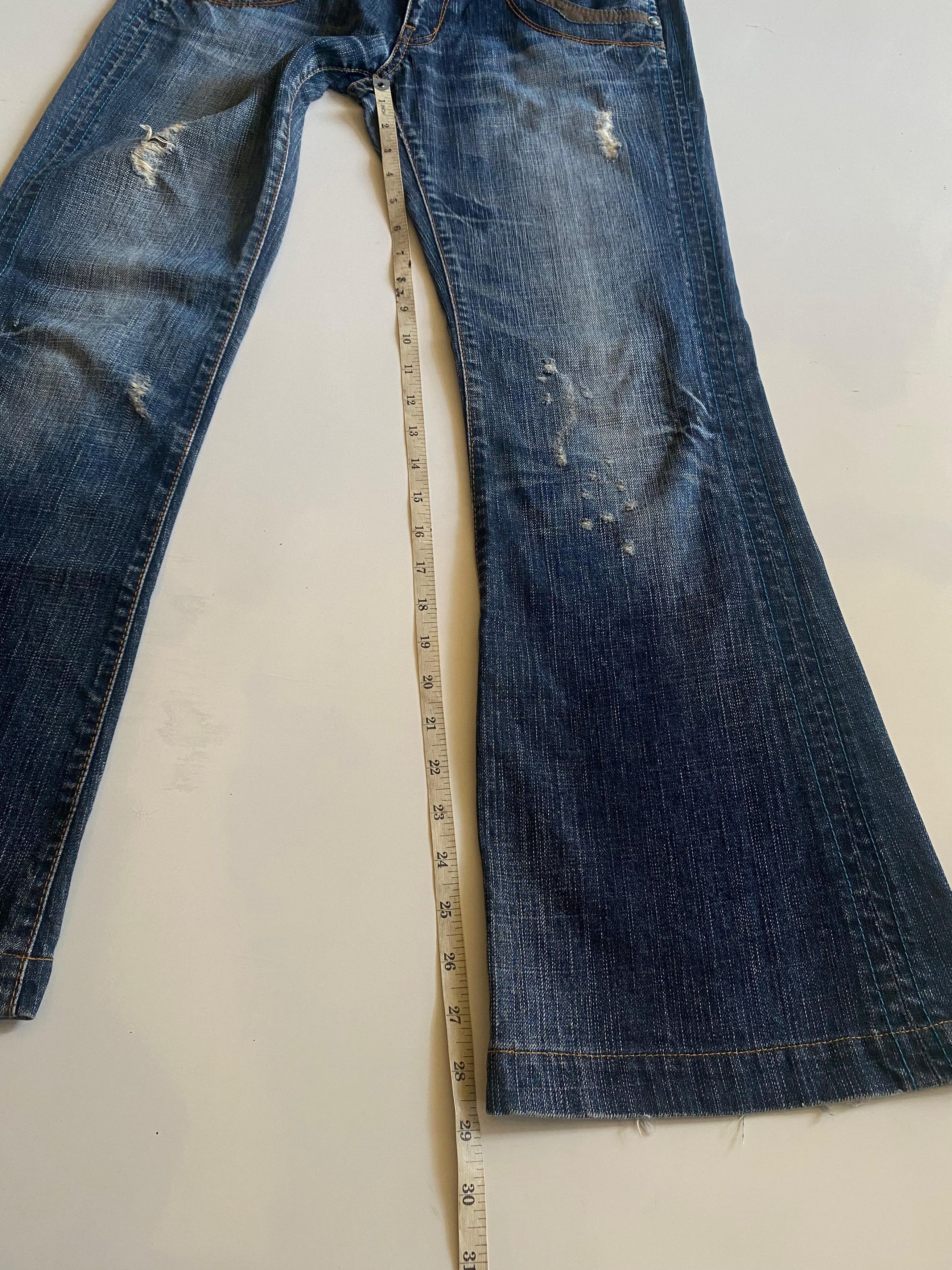 Japanese Brand Back Number Flared Pants Size US 30 / EU 46 - 4 Thumbnail