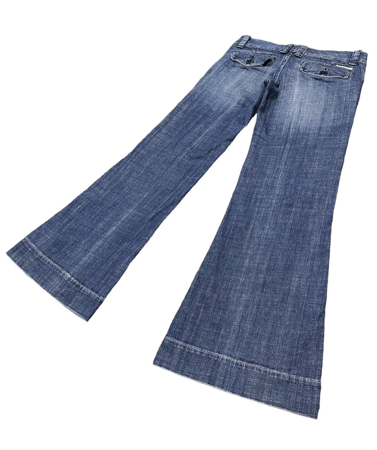 Quiksilver FYE 🔥ROXY Ultra Wide Leg Flare Vintage Distressed Denim Size 29" - 4 Thumbnail