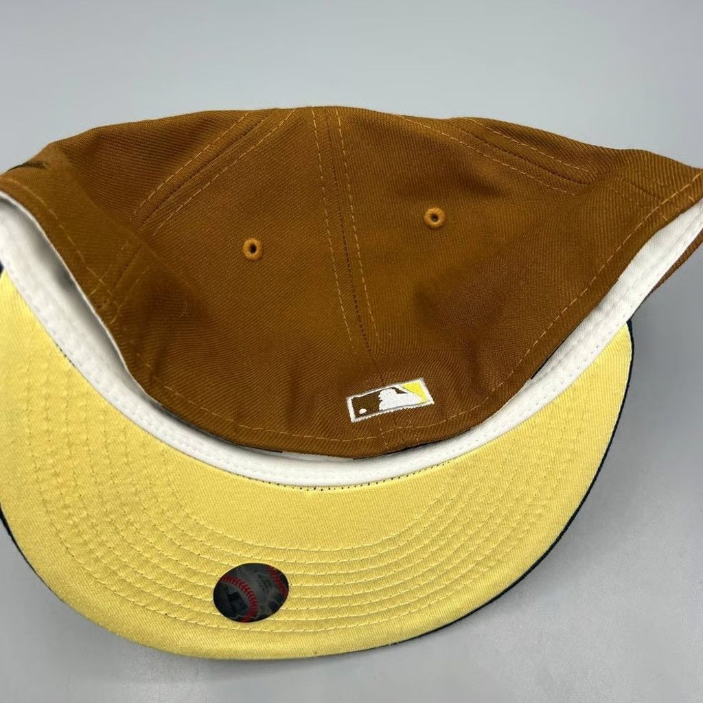 New Era Cleveland Indians Guardians Hat Men 7 3/8 Brown Fitted Cap Size ONE SIZE - 7 Thumbnail