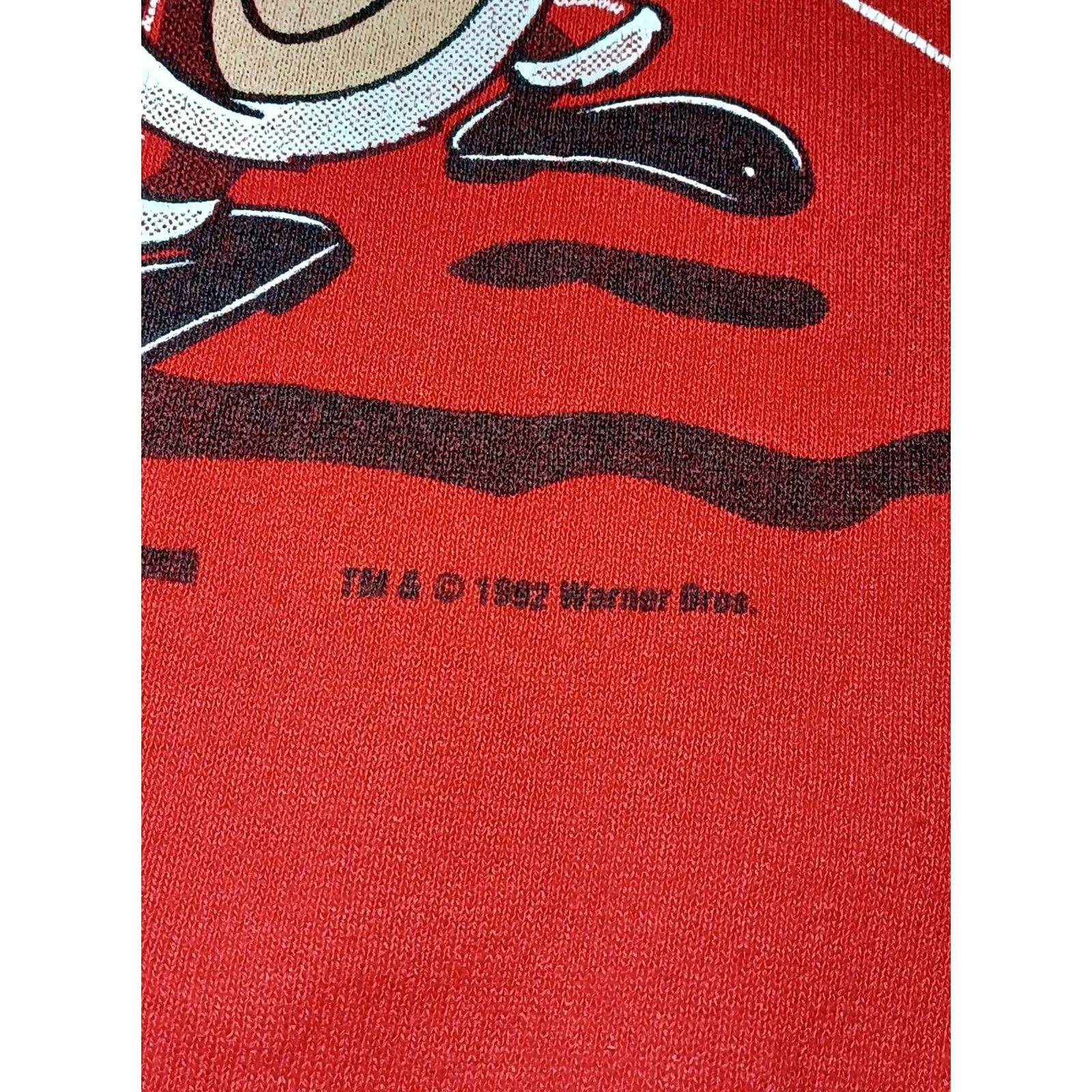 Vintage VINTAGE Artex Looney Tunes Sweatshirt Christmas Holidays Make Me Crazy Tazmanian Devil Red Large 90s Mens Womens Size US L / EU 52-54 / 3 - 3 Thumbnail