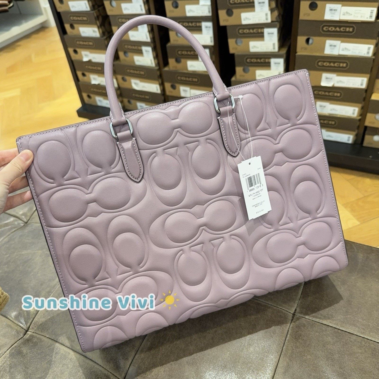 Coach NWT Coach Large Maggie Tote Bag Blocked CY672 Silver JASMINE Size ONE SIZE - 8 Thumbnail