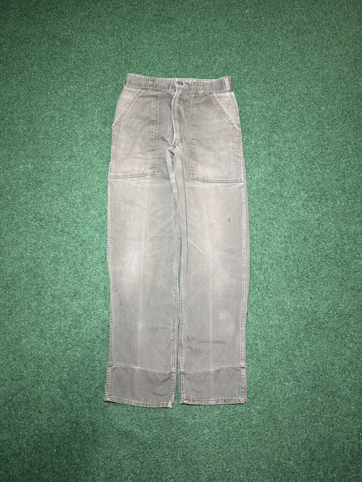 Vintage Vtg 60s OG 107 Military Green Sateen Baker Fatigues Pants Size US 28 / EU 44 - 1 Thumbnail