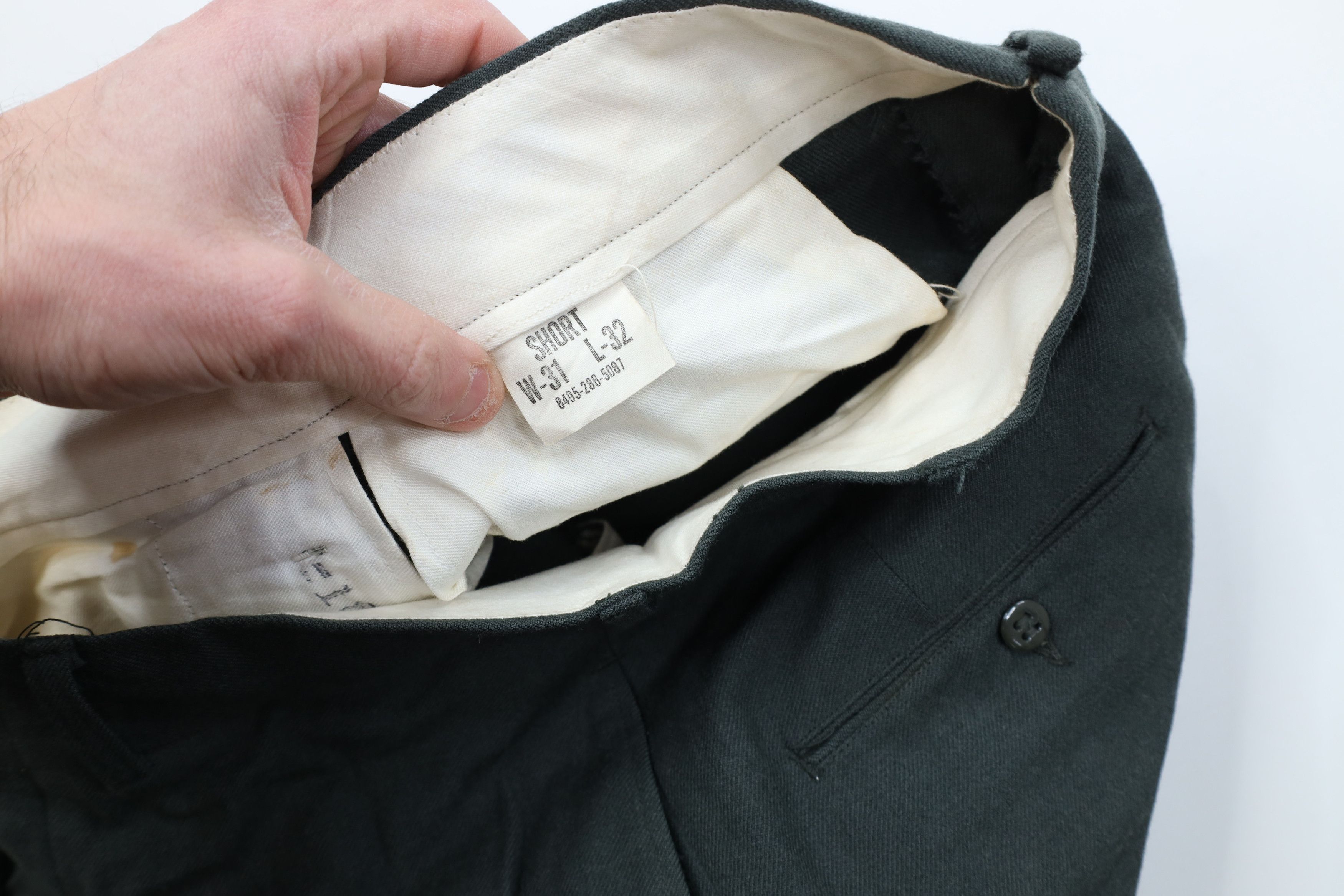 Vintage Vintage 50s Korean War Army Green 44 Wide Leg Pants USA USGI Size US 31 - 10 Thumbnail