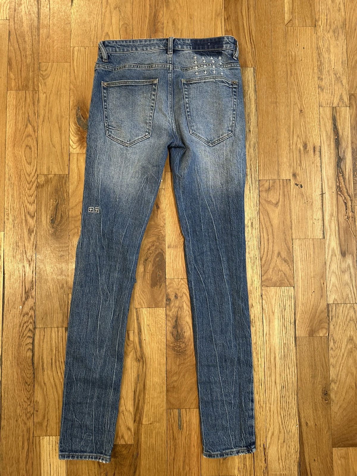 Ksubi Ksubi Knee Spell Rips Blue Denim Jeans Size 28 Size US 28 / EU 44 - 2 Thumbnail