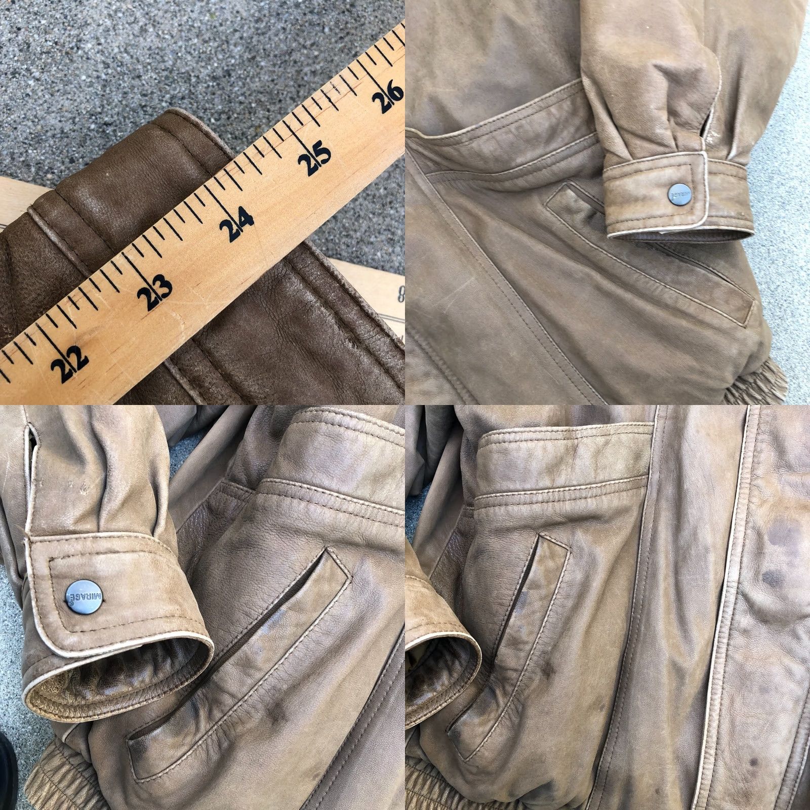 Vintage VINTAGE Mirage Leather Bomber Jacket Mens XL Brown Long Sleeve Size US XL / EU 56 / 4 - 10 Thumbnail