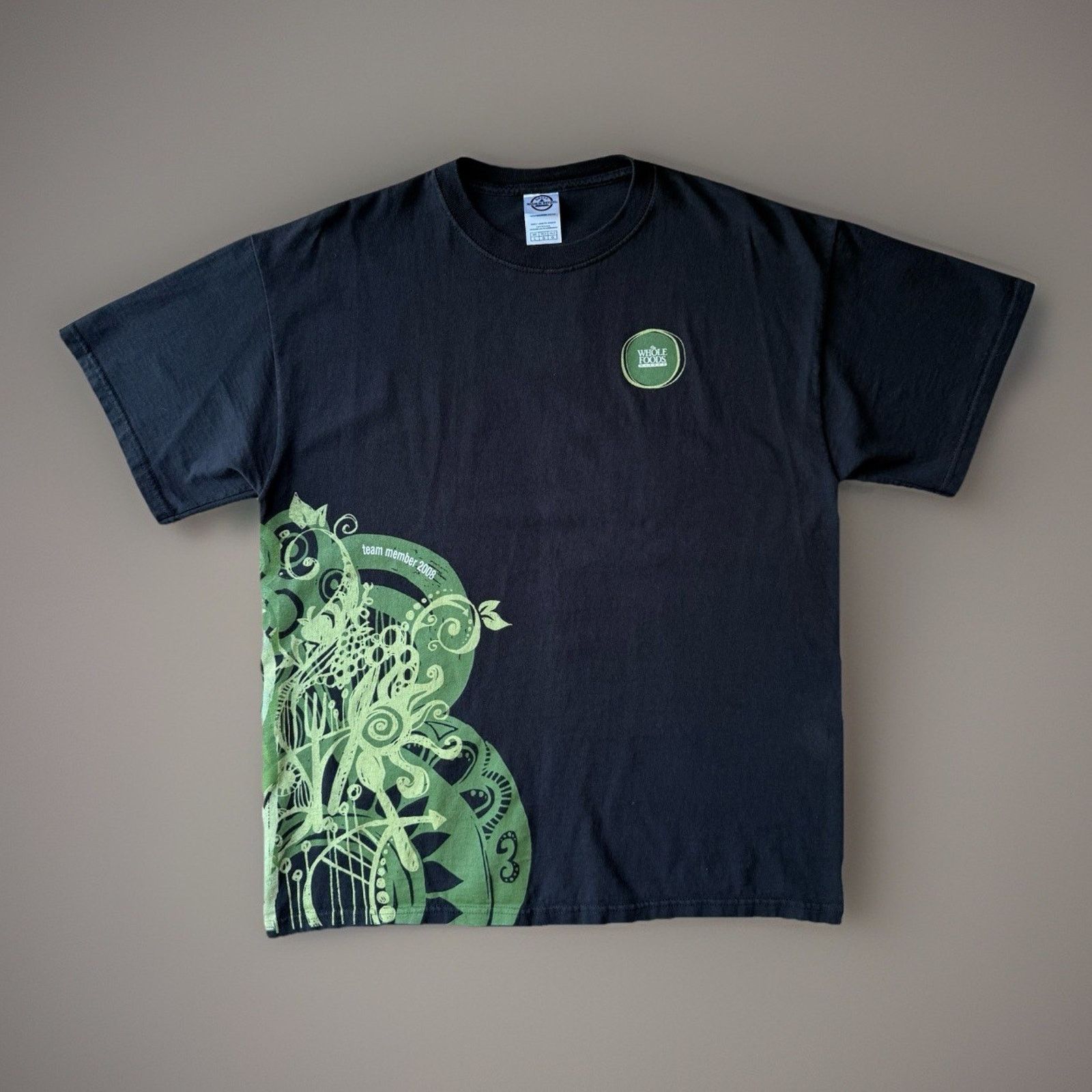 Vintage Vintage Whole Foods Team Member Shirt Large Black Y2K Size US L / EU 52-54 / 3 - 1 Thumbnail