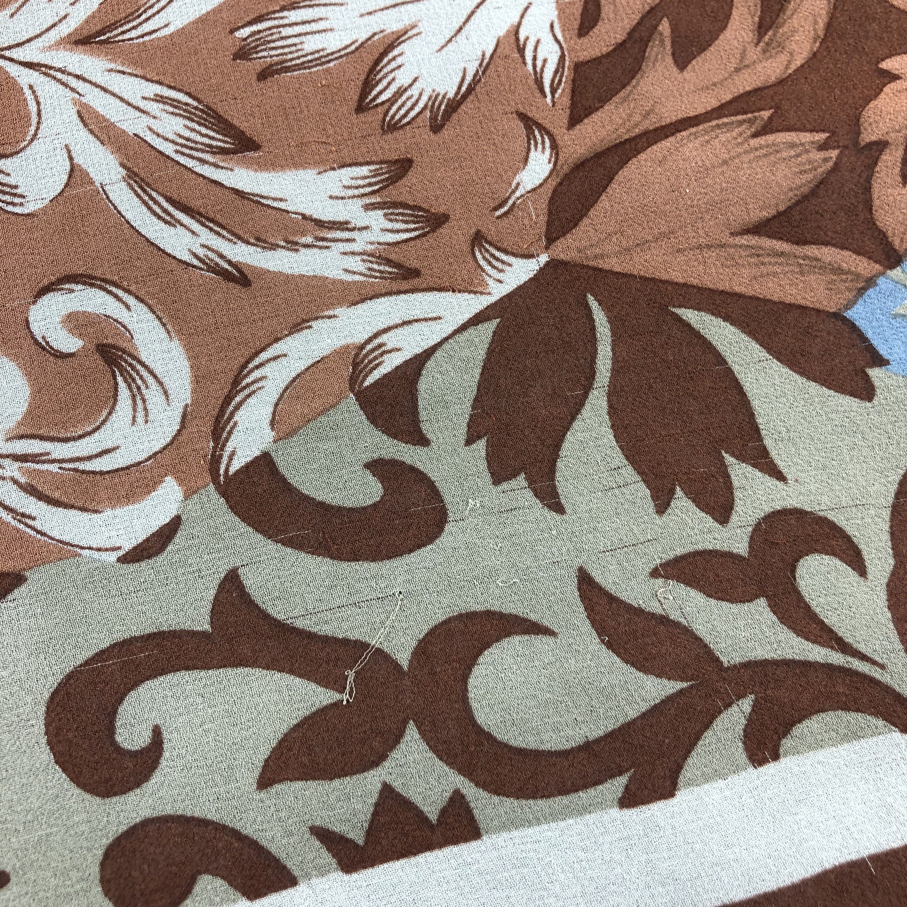 Japanese Brand Luxury Baroque Hand Rolled Silk Scarf M879 Size ONE SIZE - 4 Thumbnail