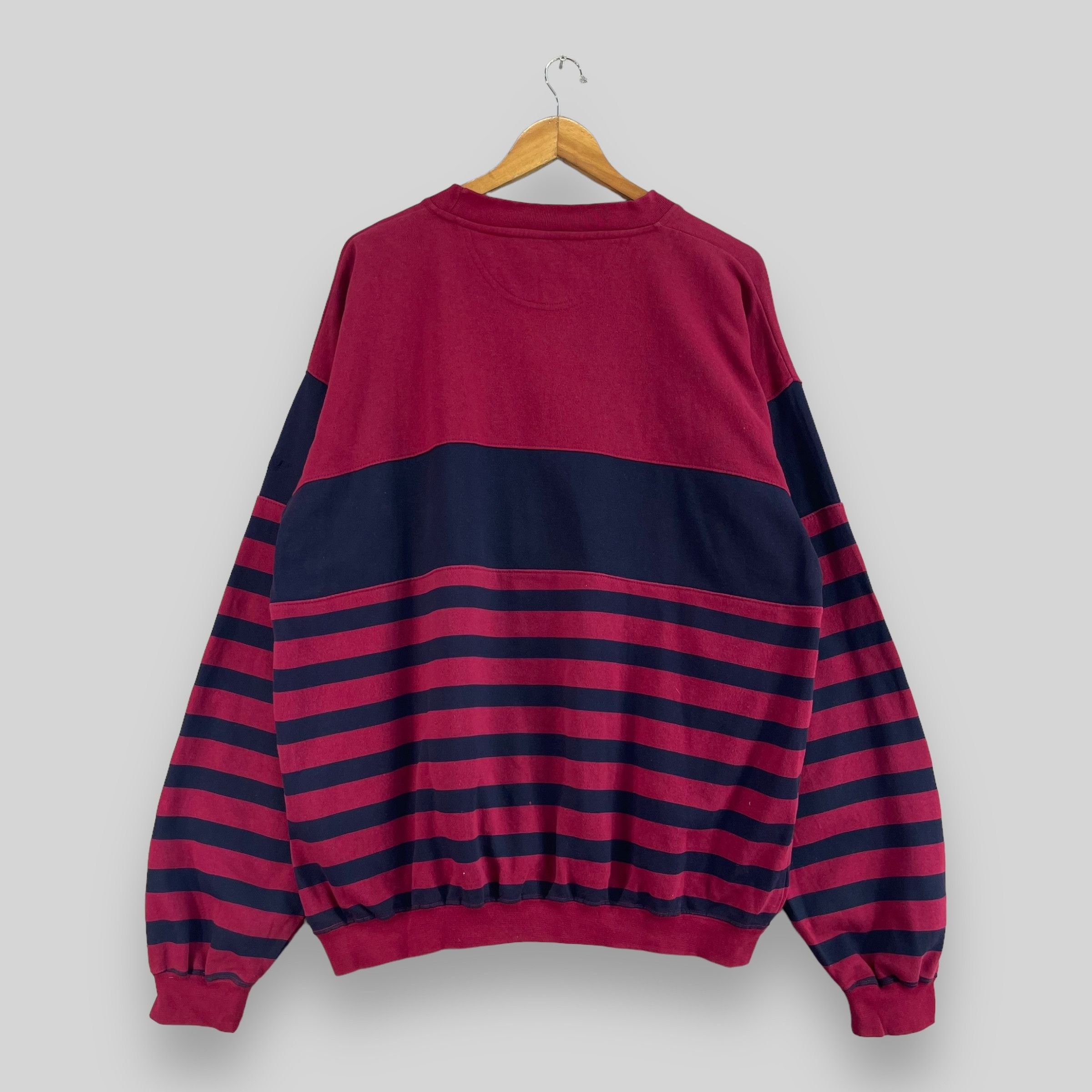 Dockers × Vintage Vintage DOCKERS Border Stripes Crewneck Sweatshirt Size US L / EU 52-54 / 3 - 6 Thumbnail