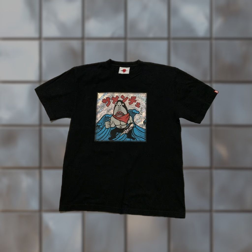 Vintage VINTAGE Punk Drunkers Heroes Munchie Samenchu Shark Sofubi Japan Exclusive T-Shirt XL Black Mens Size US XL / EU 56 / 4 - 1 Thumbnail