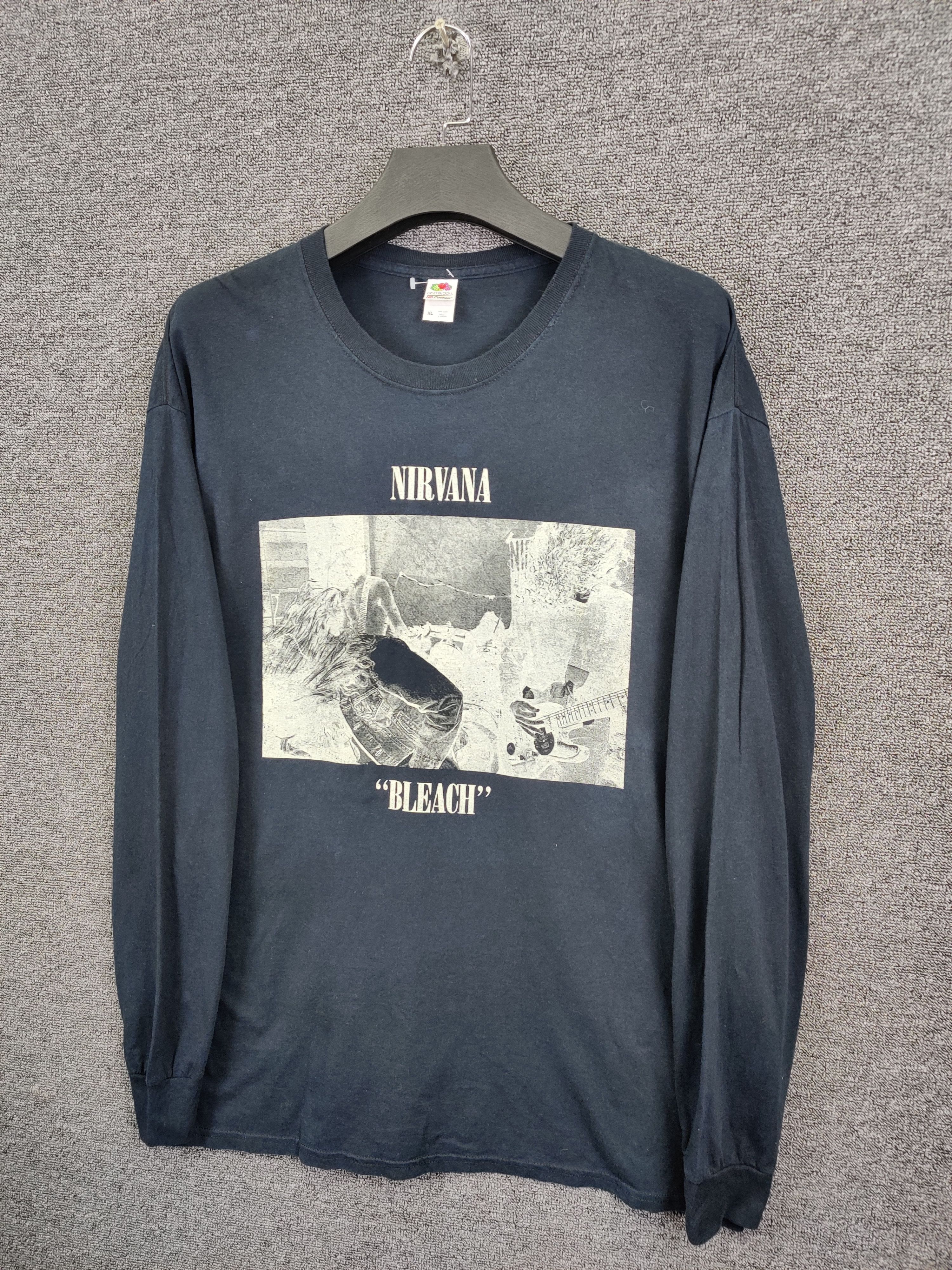 Band Tees Vintage Nirvana Bleach Band Long Sleeve Tshirt Size US XL / EU 56 / 4 - 2 Thumbnail