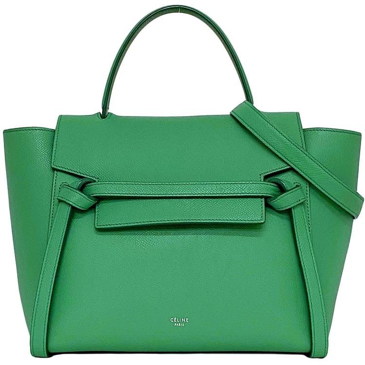 Celine CELINE Handbag Green Leather Size ONE SIZE - 1 Thumbnail