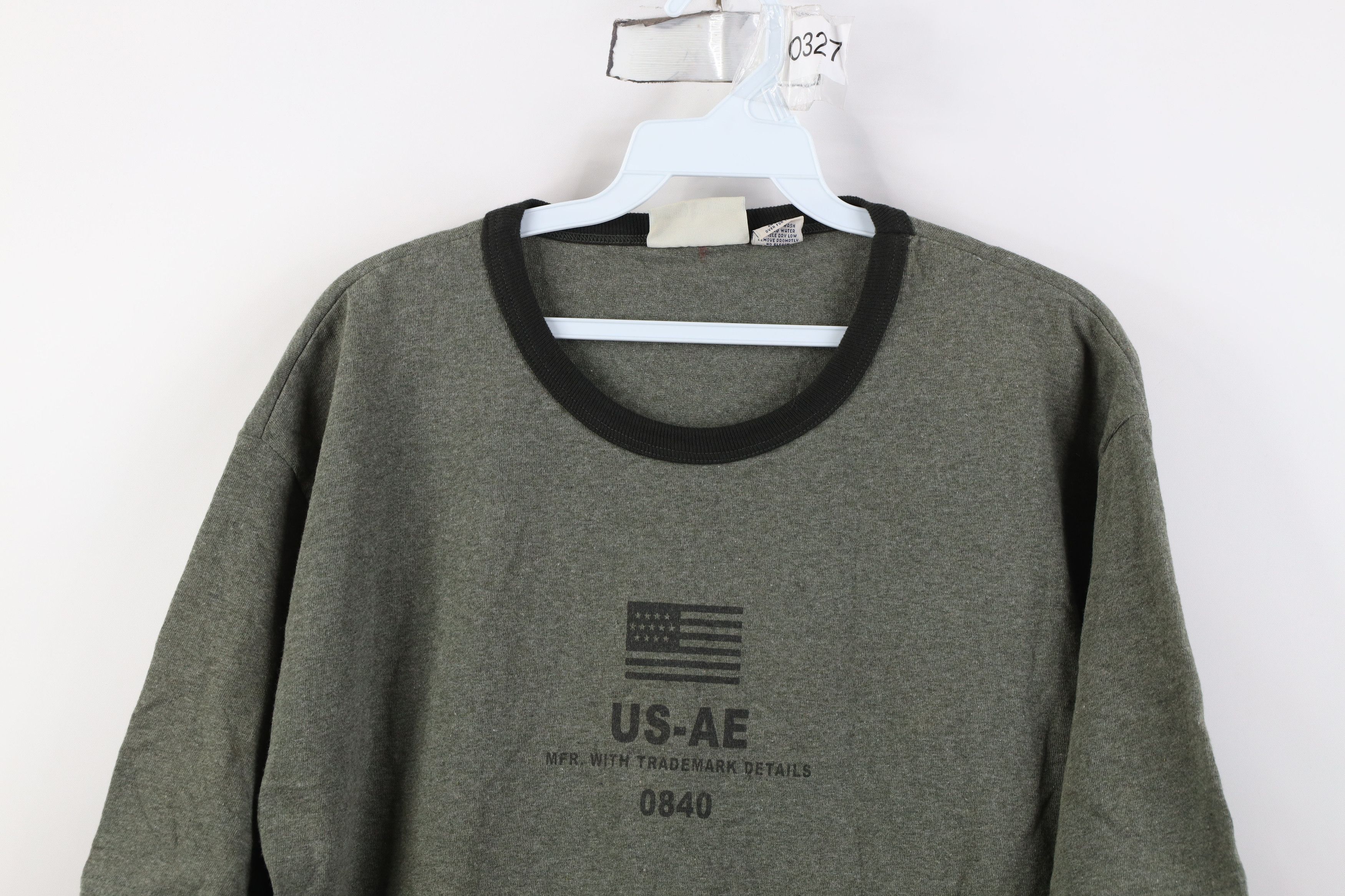 American Eagle Outfitters Vintage 90s American Eagle Outfitters Flag Ringer T-Shirt Size US M / EU 48-50 / 2 - 2 Thumbnail