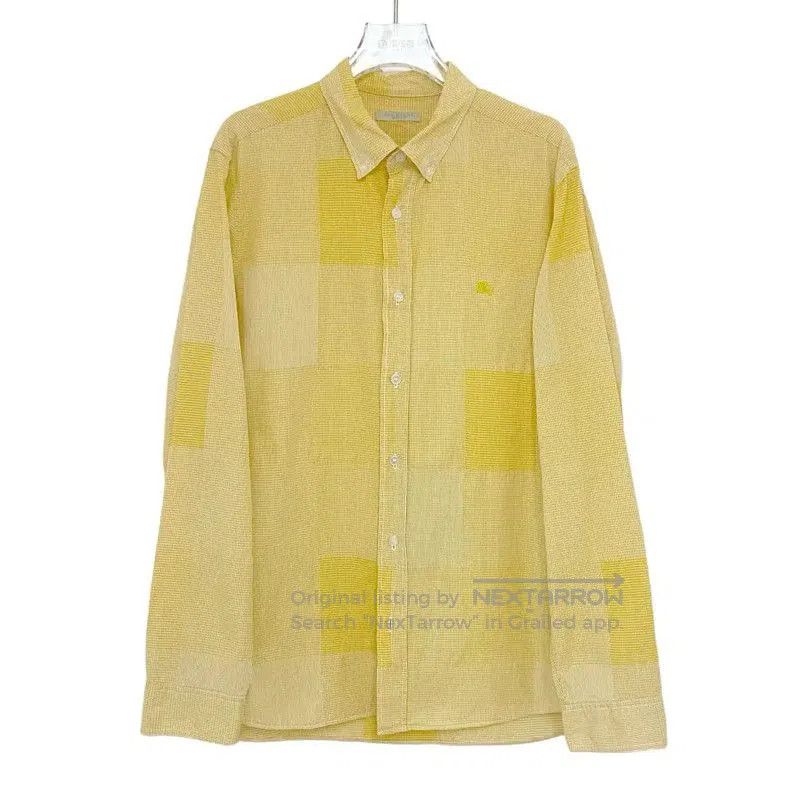 Burberry Burberry Yellow Cotton Long Sleeve Shirt for Women. Size L / US 10 / IT 46 - 1 Thumbnail