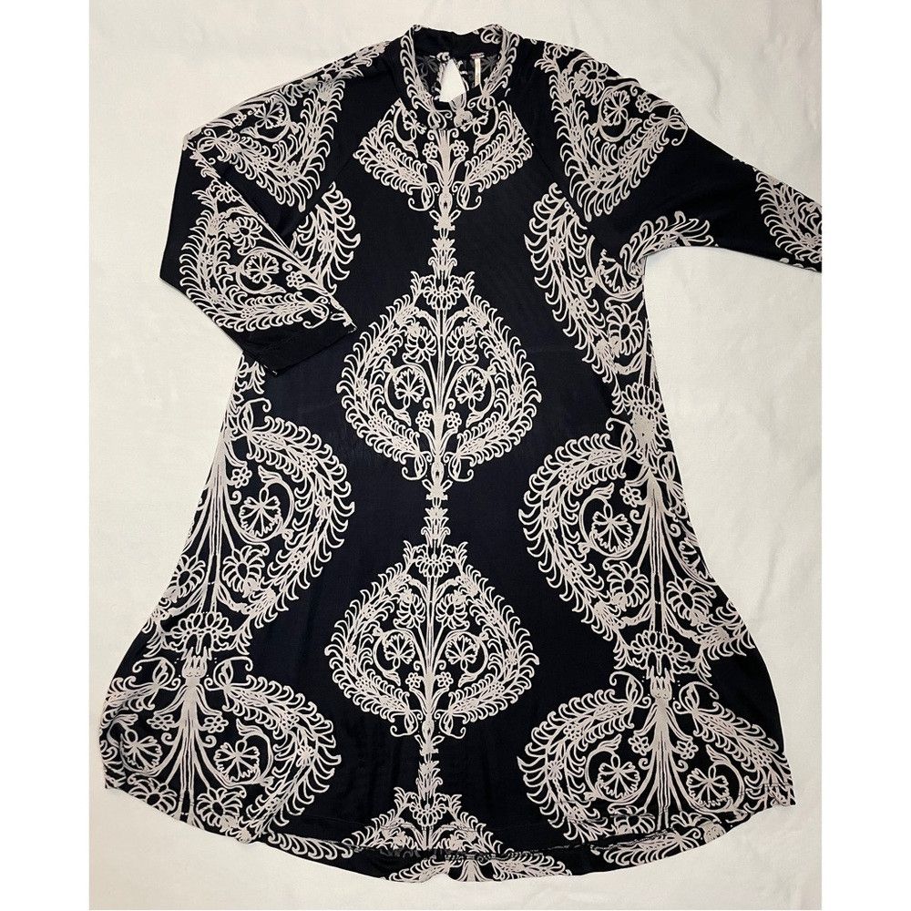 Free People Free People Fiesta Floral Black White Dress Size M Size M / US 6-8 / IT 42-44 - 6 Thumbnail