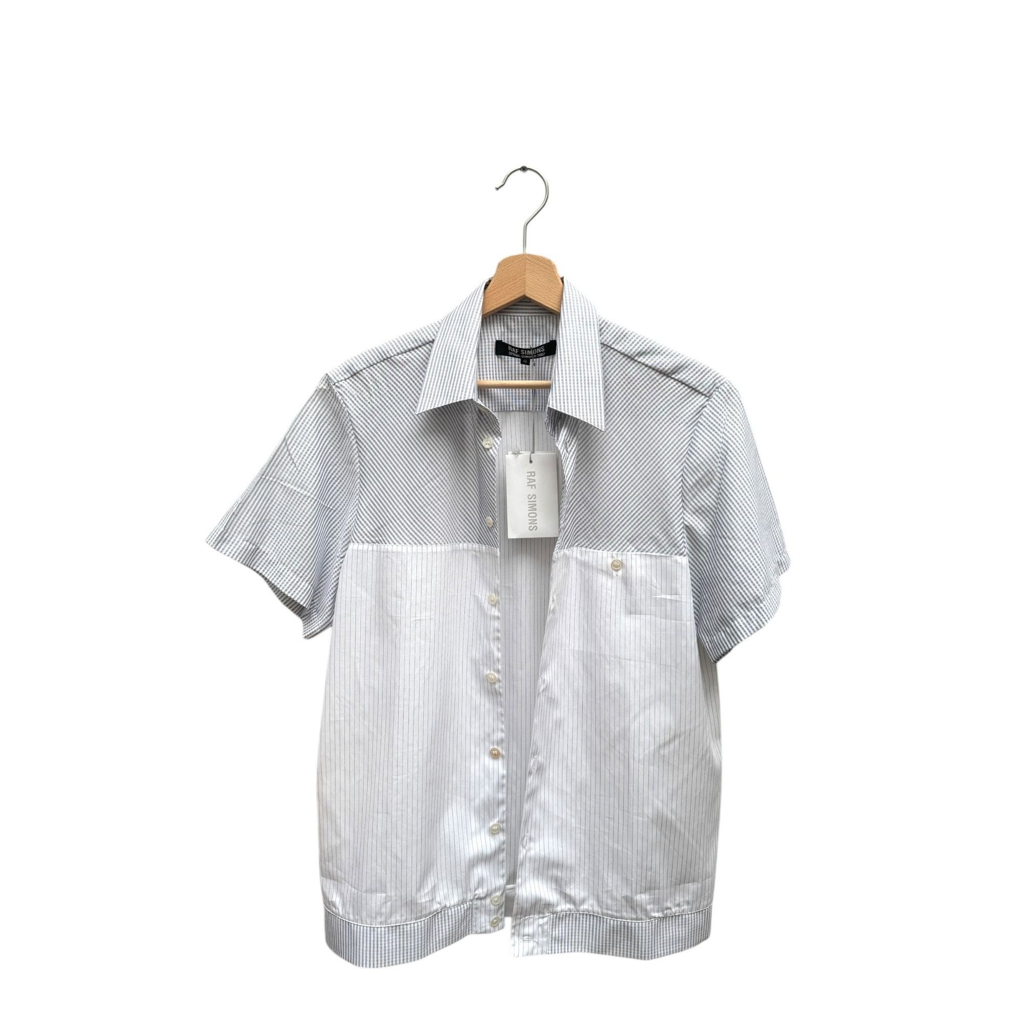 Raf Simons Spring Summer 2007 White Grey Short Sleeves Shirt Size US S / EU 44-46 / 1 - 1 Thumbnail