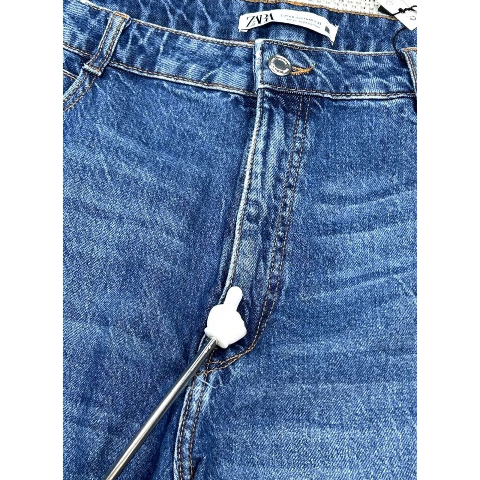 Zara Zara Jeans Womens 14 Mom Fit Dark Wash Denim High Rise Blue Slim Leg Ankle Regular Size 14 Womens Jeans Size 36" / US 14 / IT 50 - 2 Thumbnail